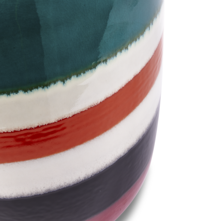 STRIPED PILL Beistelltisch farbige Keramik