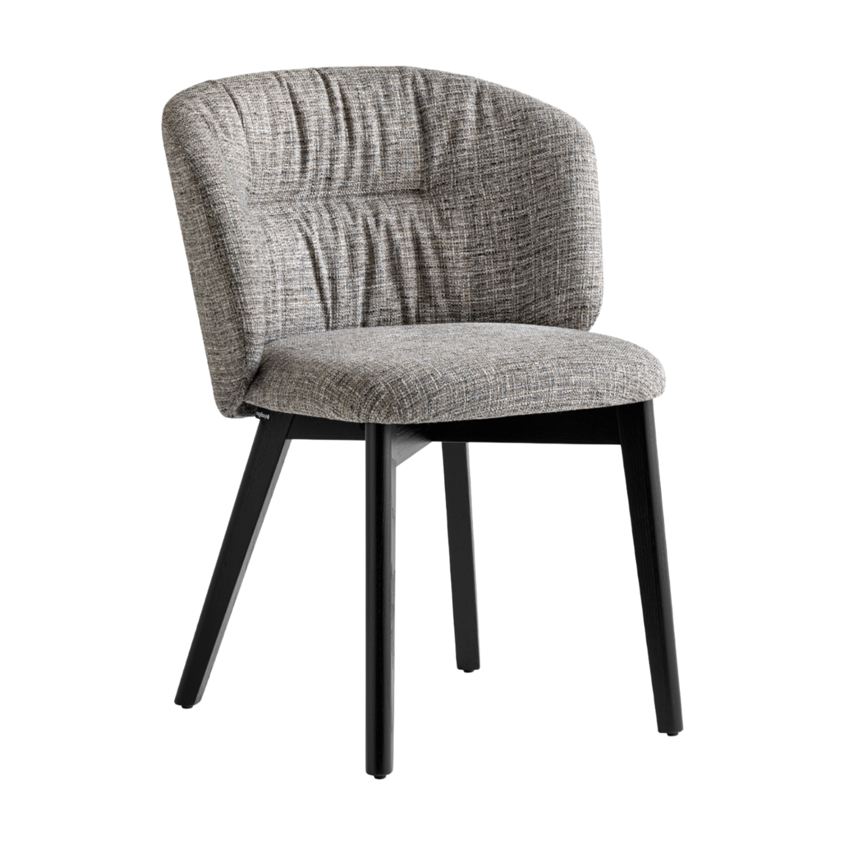 Upholstered SWEEL Chair with Black Wooden Base