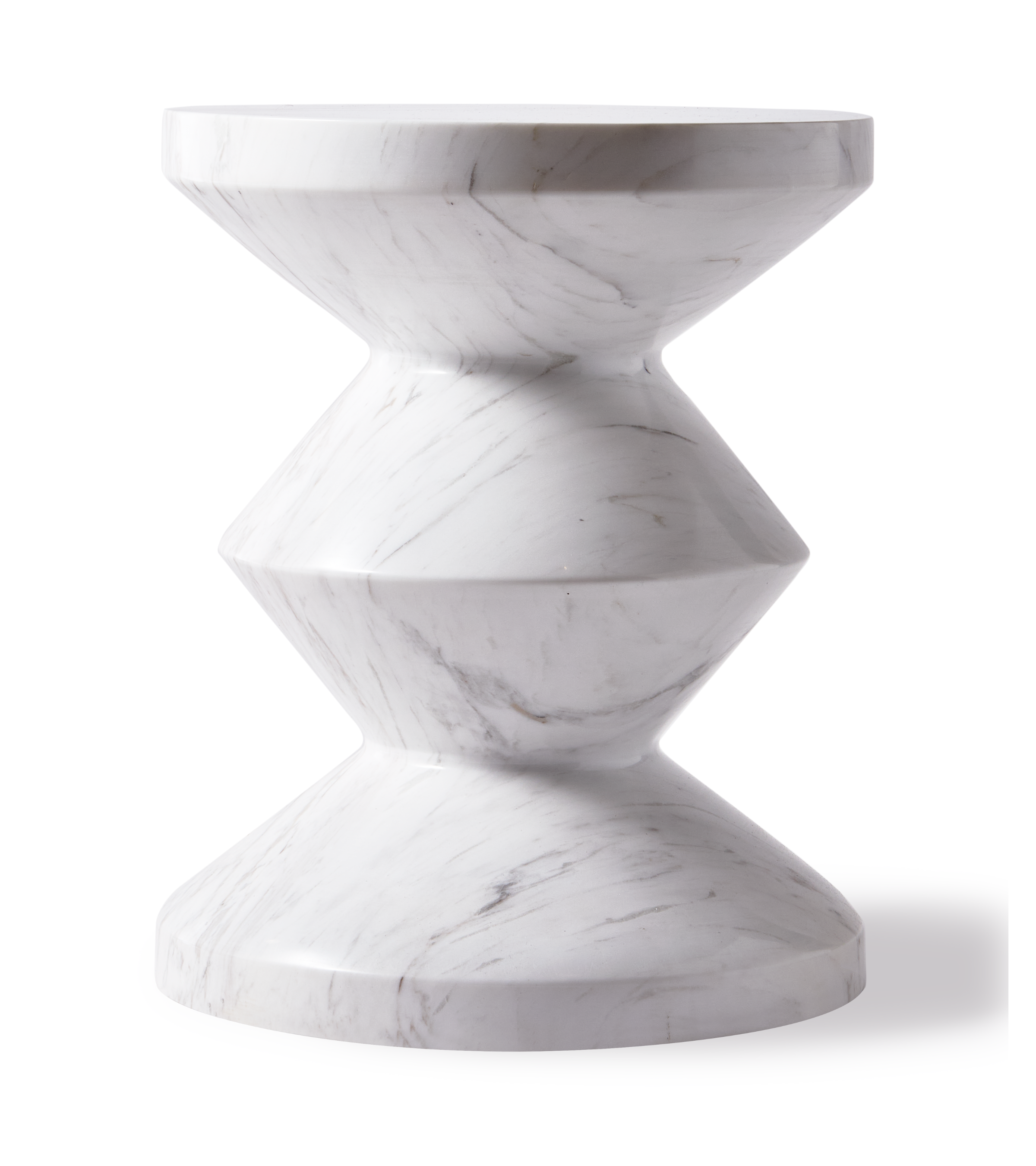 ZIG ZAG stool white marble
