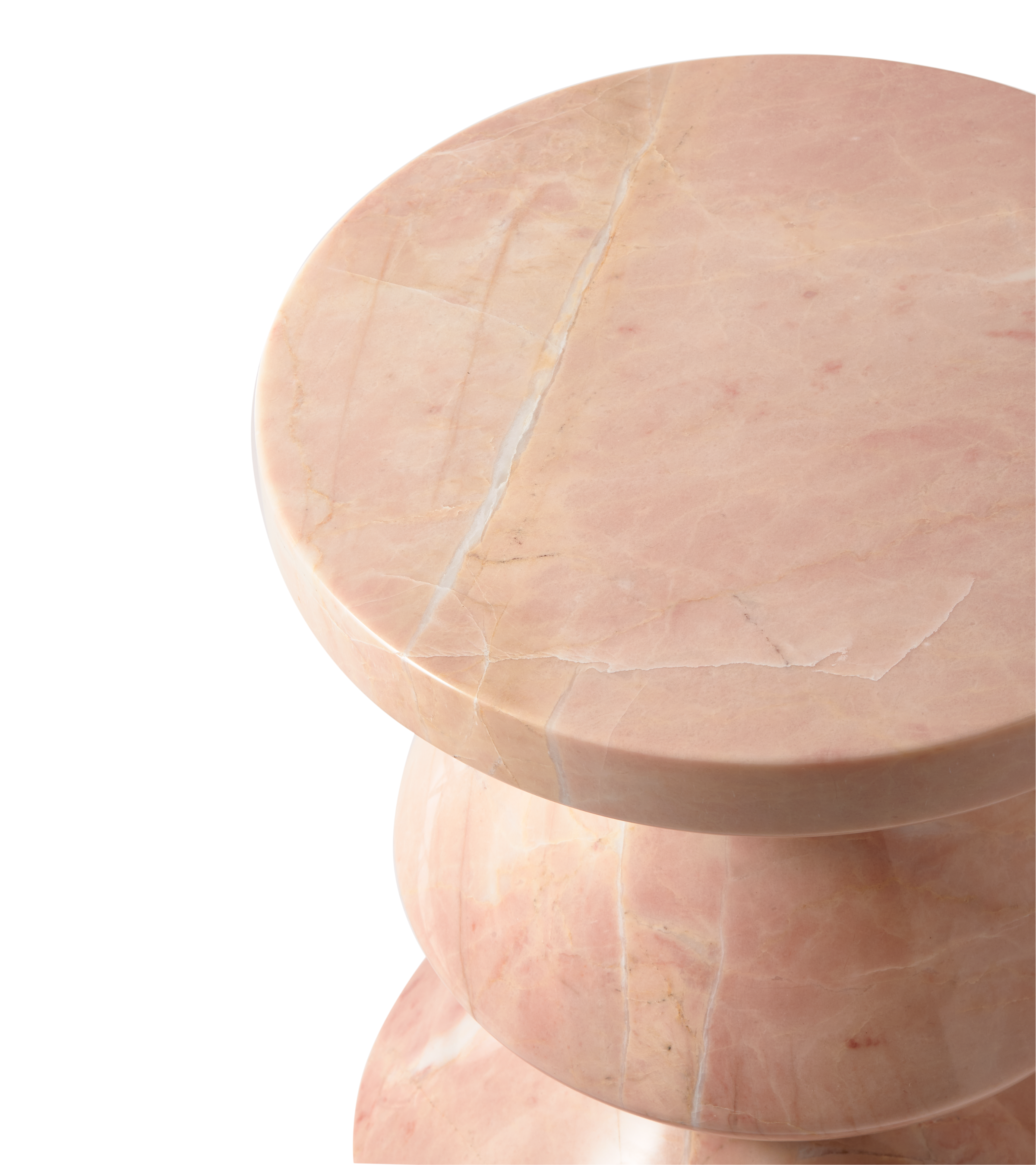 ZIG ZAG stool light pink marble