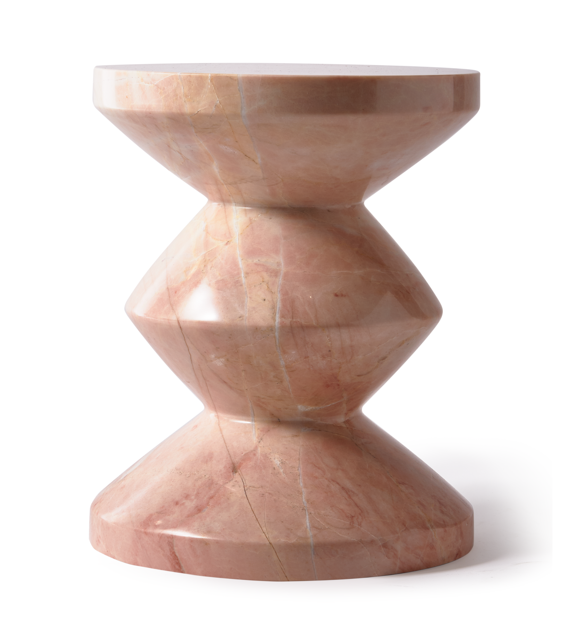 ZIG ZAG stool light pink marble