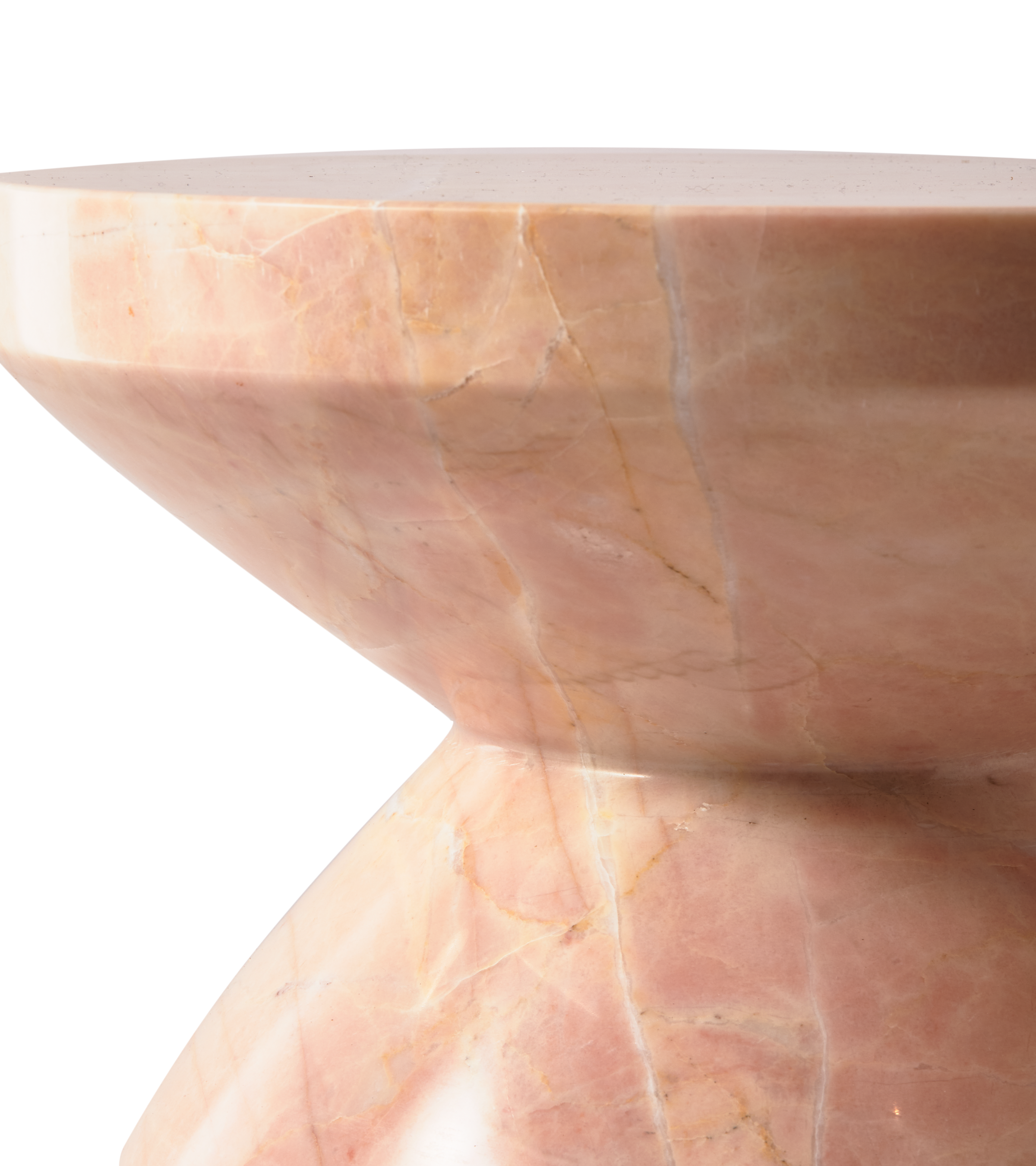 ZIG ZAG stool light pink marble
