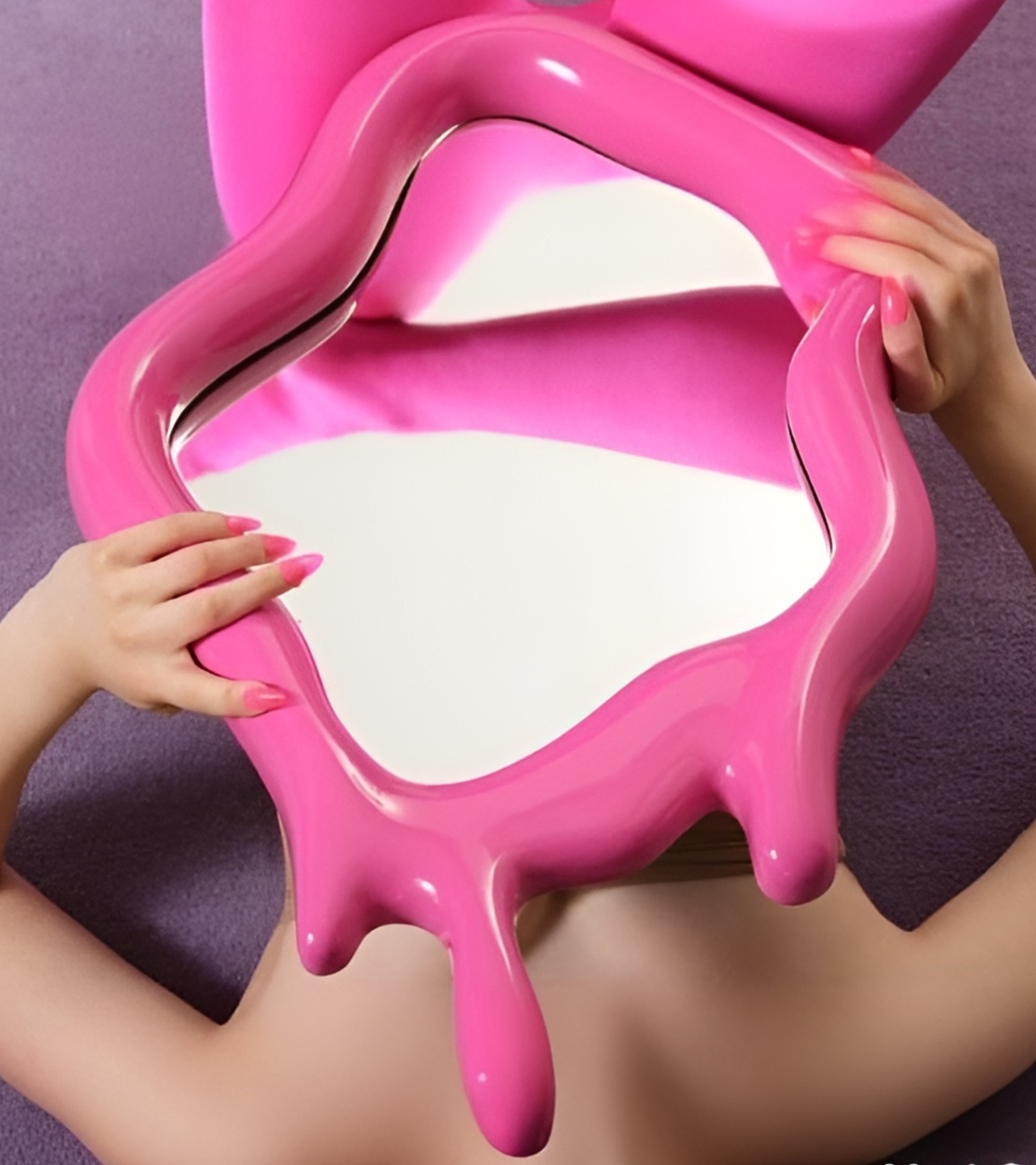 MELTING OVAL rosa Spiegel