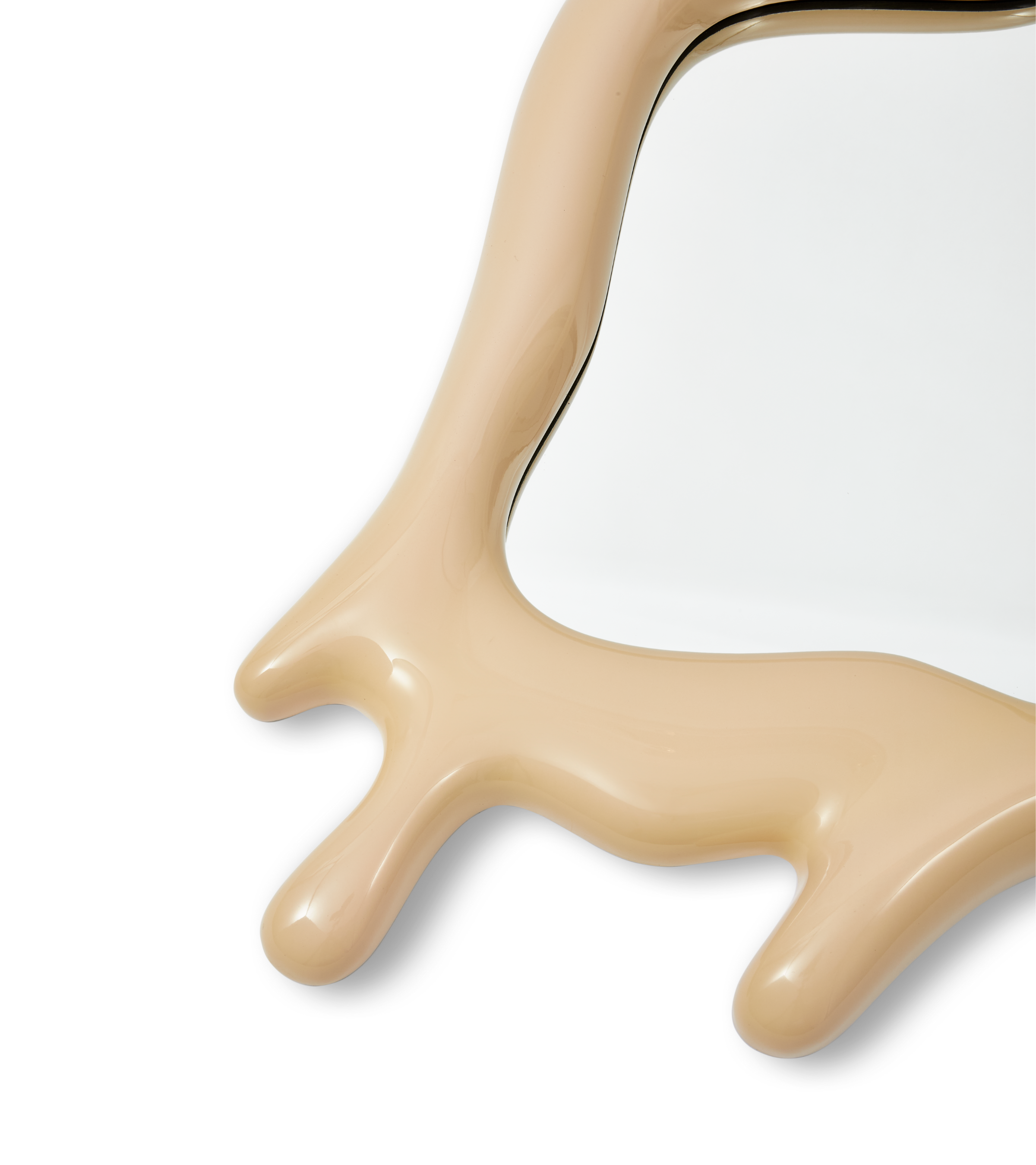 Spiegel MELTING OVAL beige