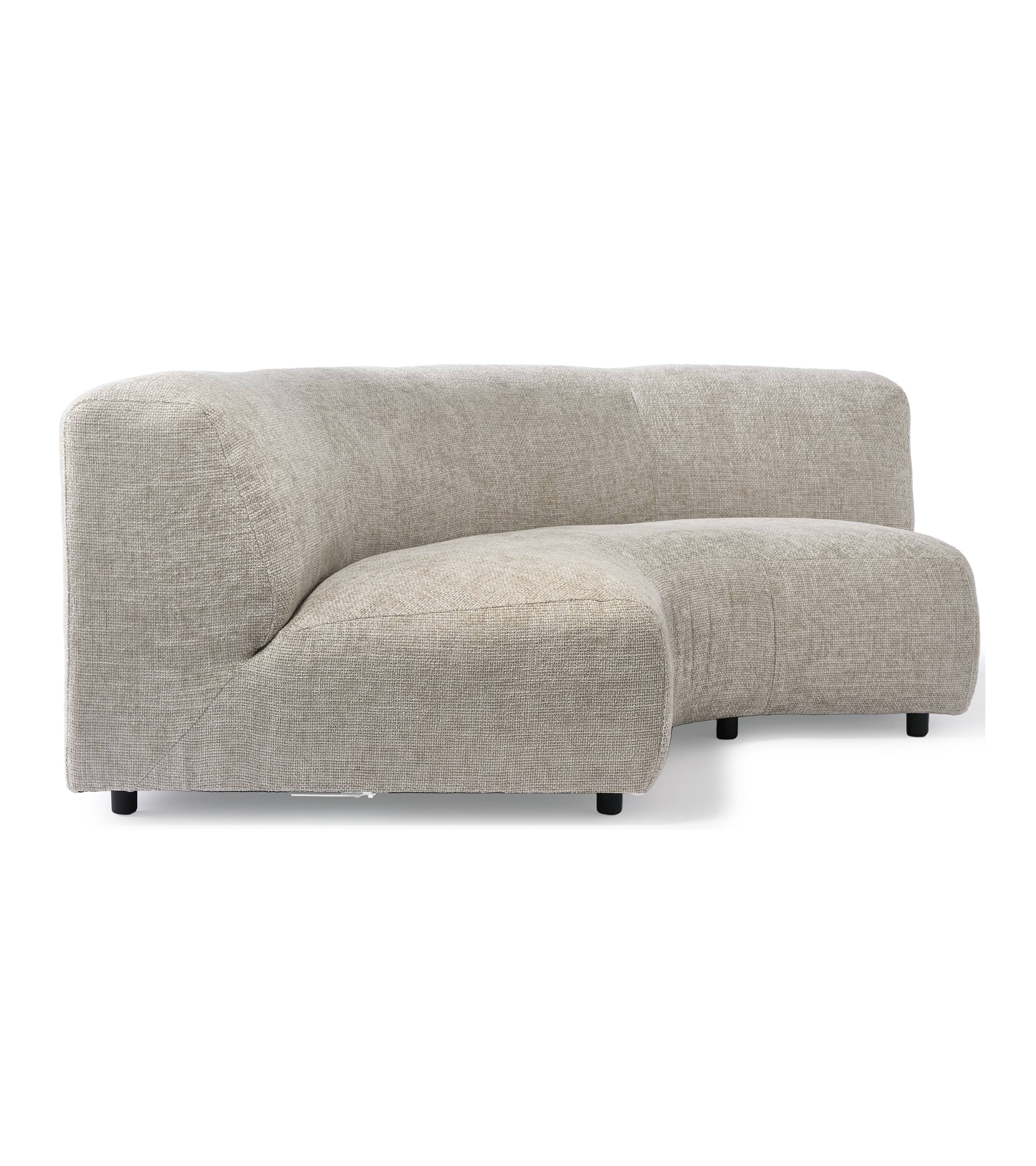 Modulares Sofa POLSPOTTEN - großer, abgerundeter Eckmodul ecri