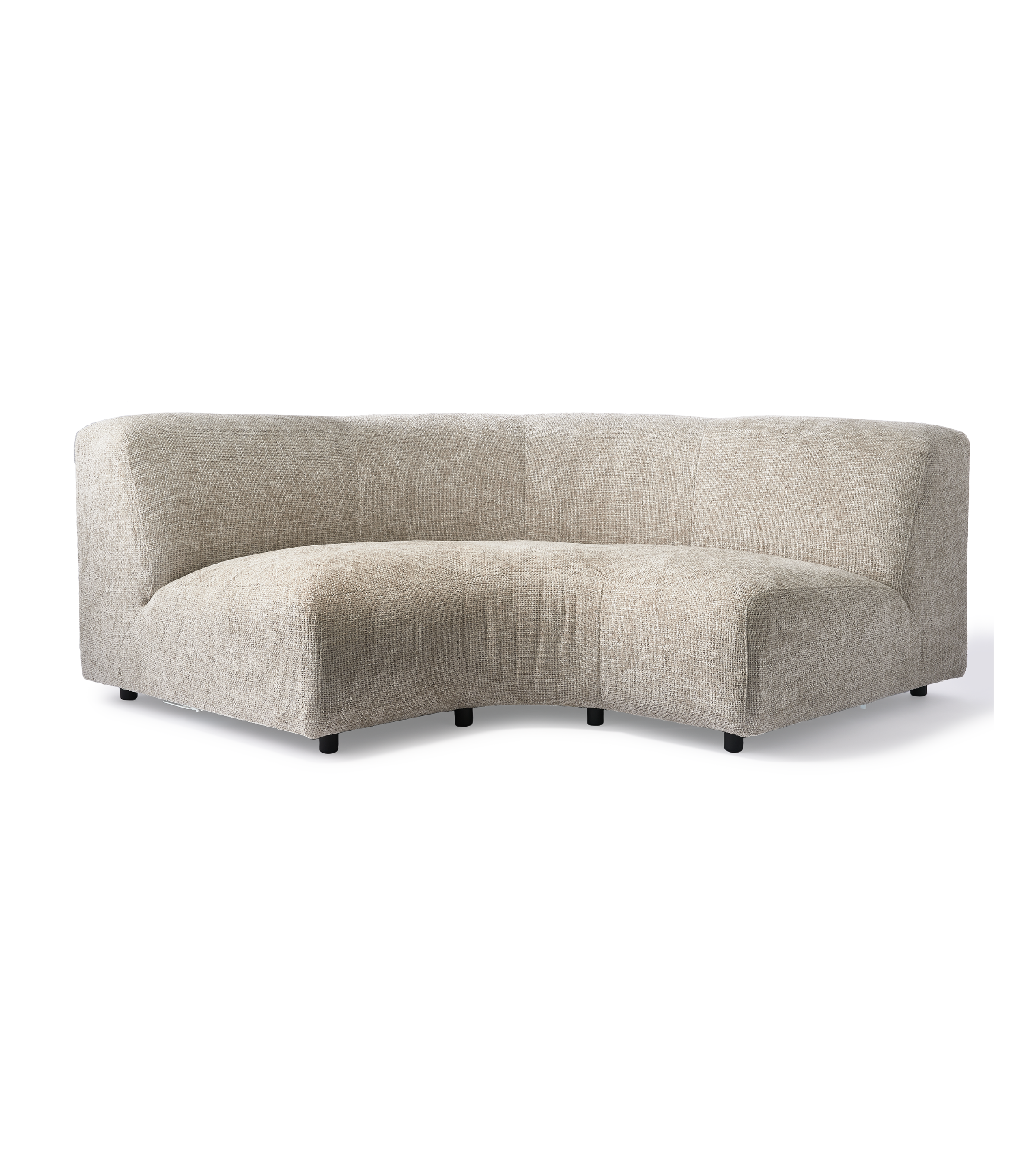 Modulares Sofa POLSPOTTEN - großer, abgerundeter Eckmodul ecri