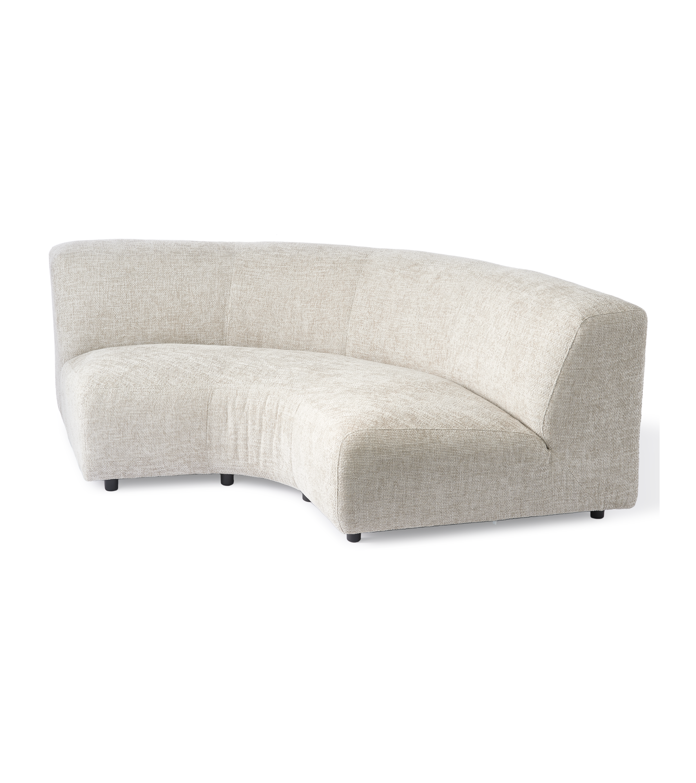 Modulares Sofa POLSPOTTEN - großer, abgerundeter Eckmodul ecri