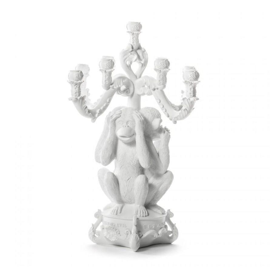 Świecznik 3 MONKEYS biały Seletti Eye on Design