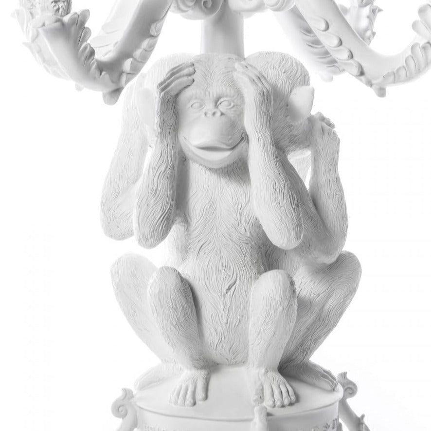 Świecznik 3 MONKEYS biały Seletti Eye on Design