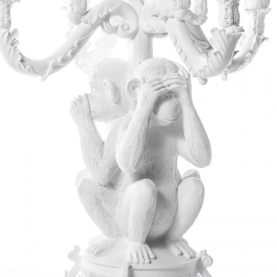 Świecznik 3 MONKEYS biały Seletti Eye on Design