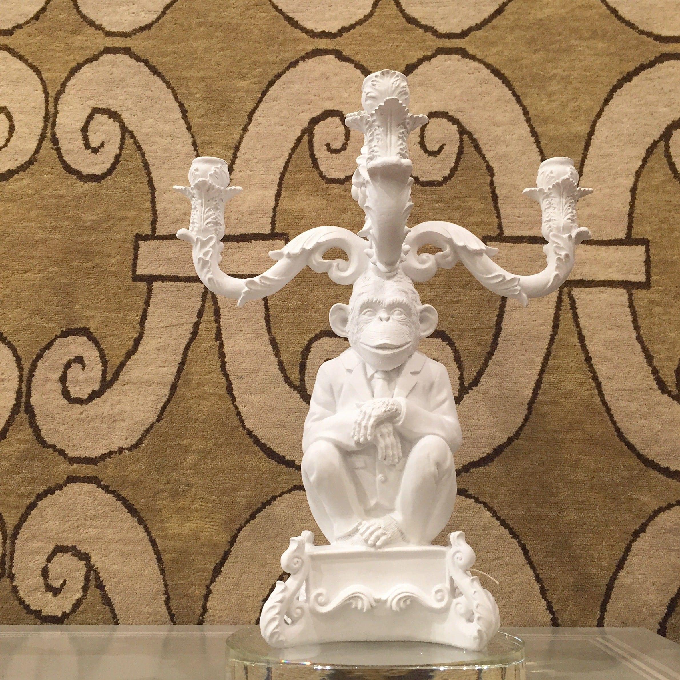 Świecznik BURLESQUE CHIMP biały Seletti Eye on Design