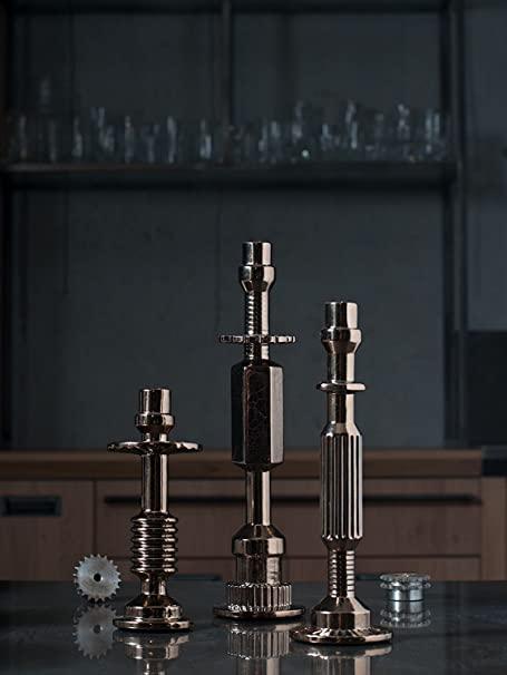 Świecznik MACHINE COLLECTION TRANSMISSION metalizowany Seletti Eye on Design