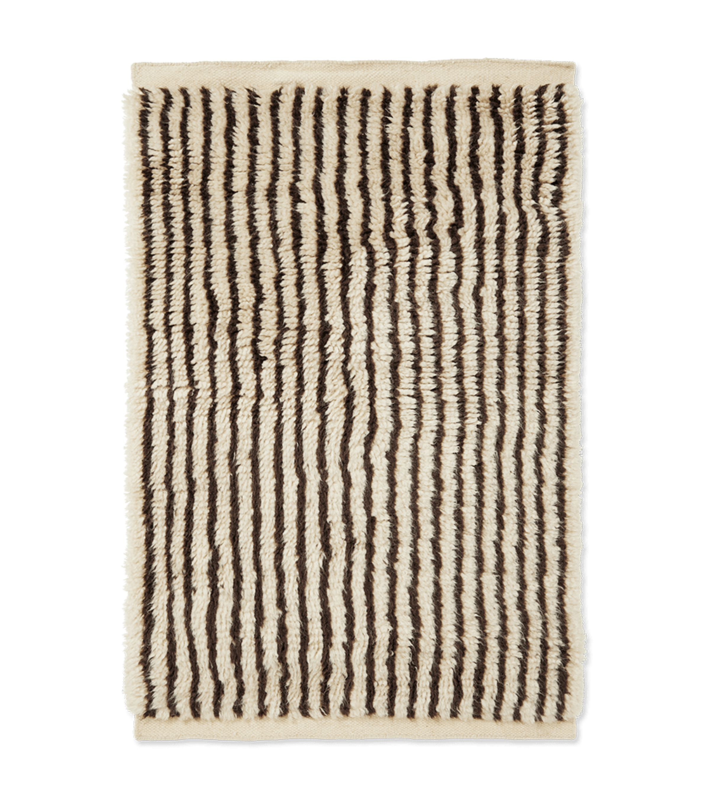 KAMI KNOTTED Teppich braun mit beige