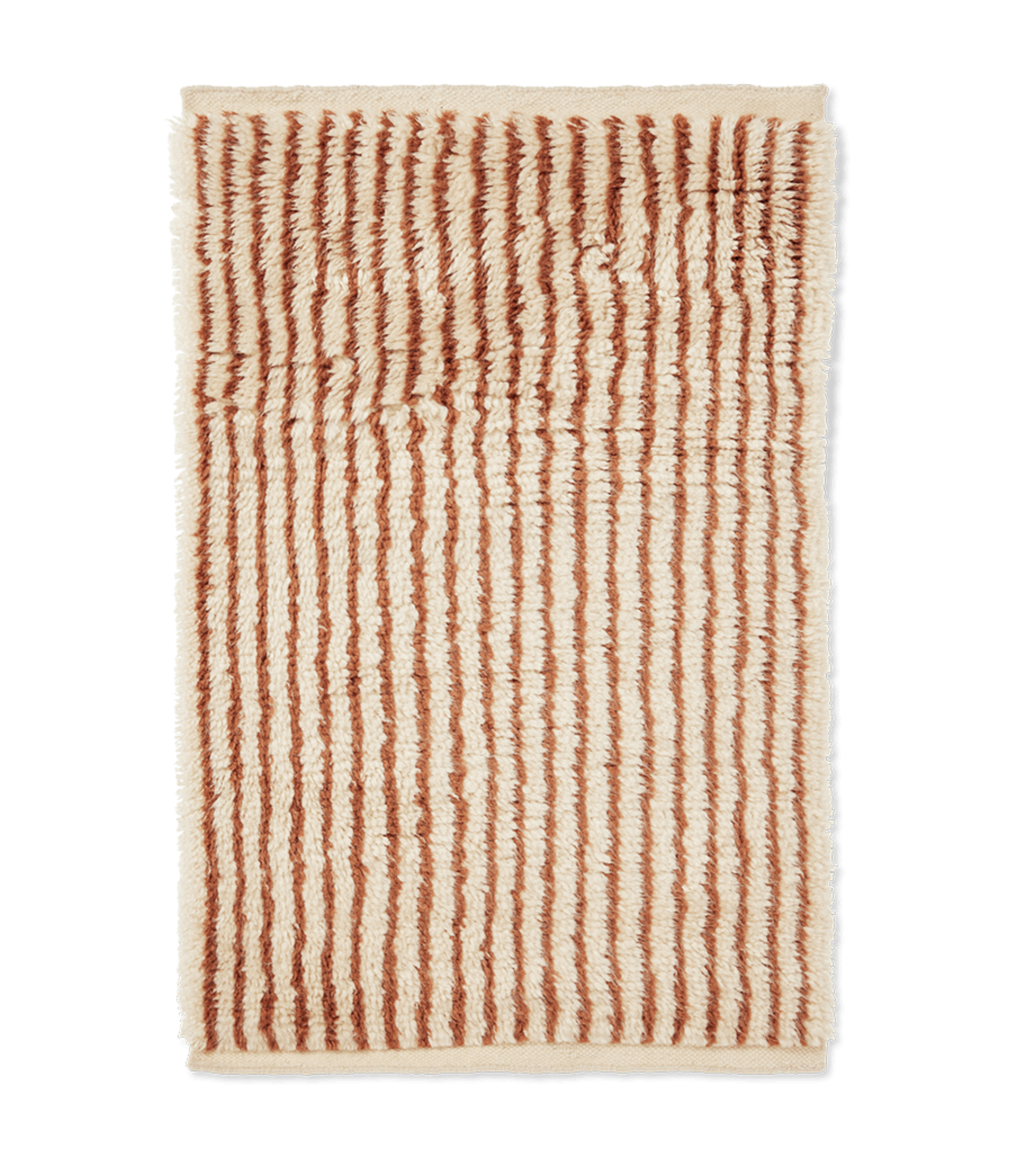 KAMI KNOTTED Teppich Rostbraun mit Beige