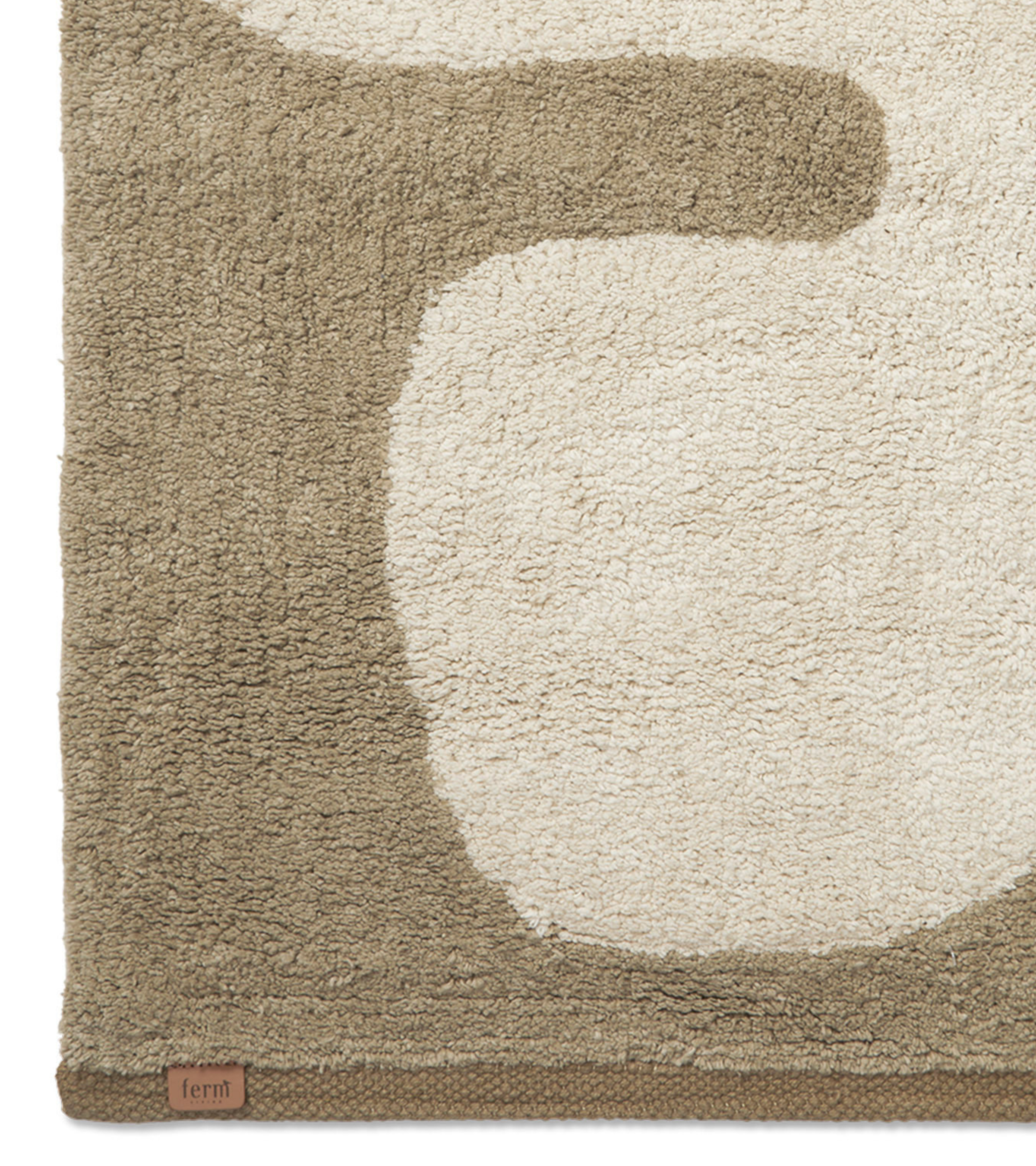 Waschbarer Teppich LAY Off-White mit Dunkelbeige