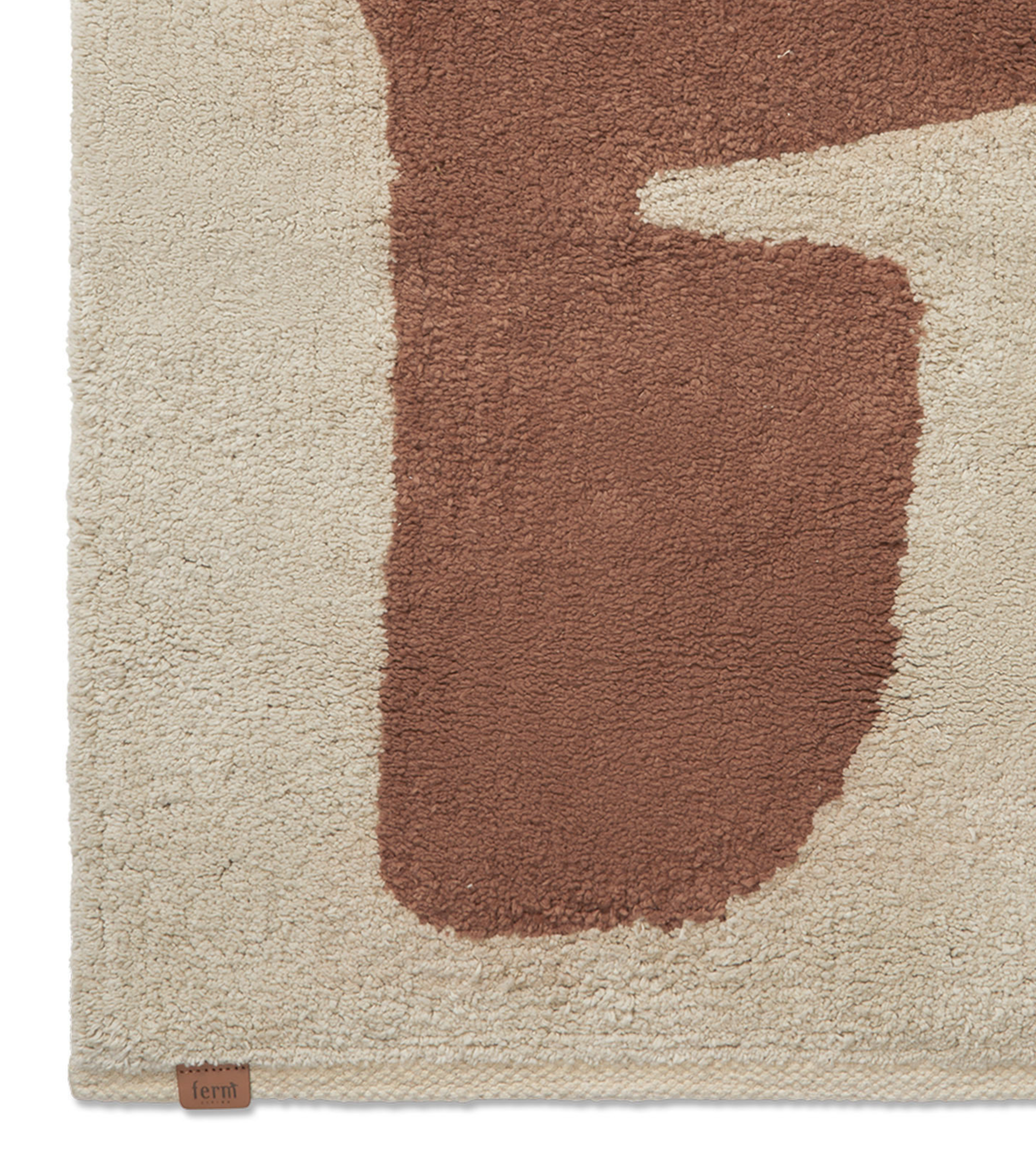 Waschbarer Teppich in Rost und Beige