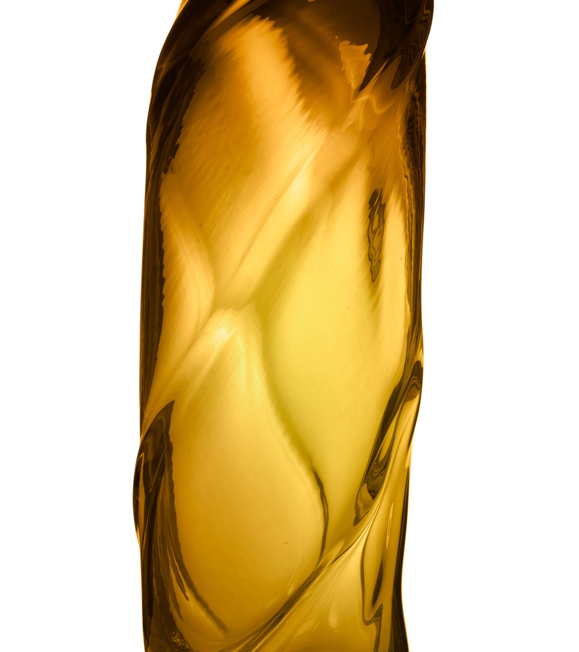 WATER TALL SWIRL amber vase