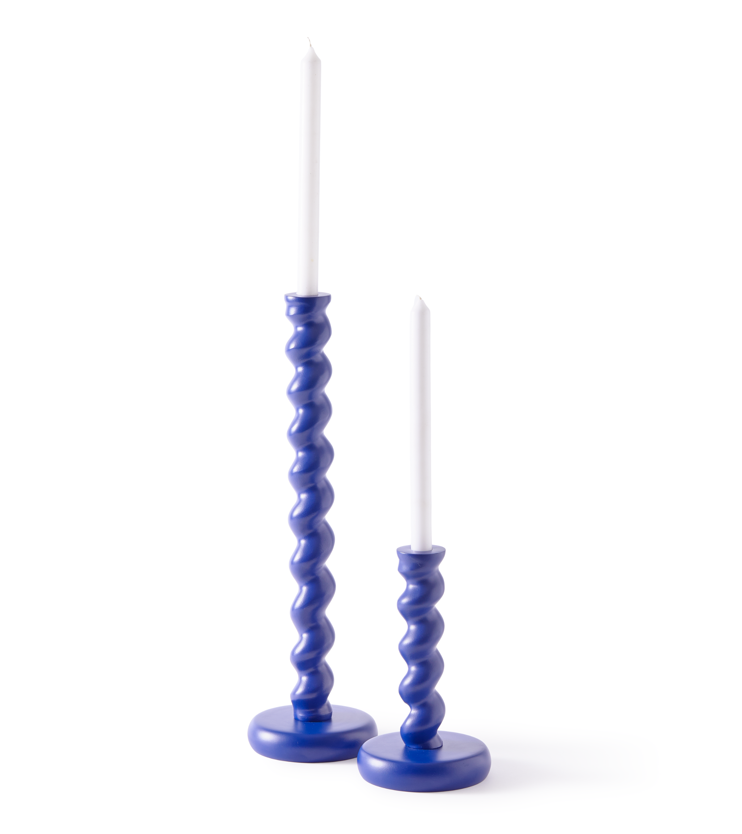 TWISTER Kerzenständer dunkelblau
