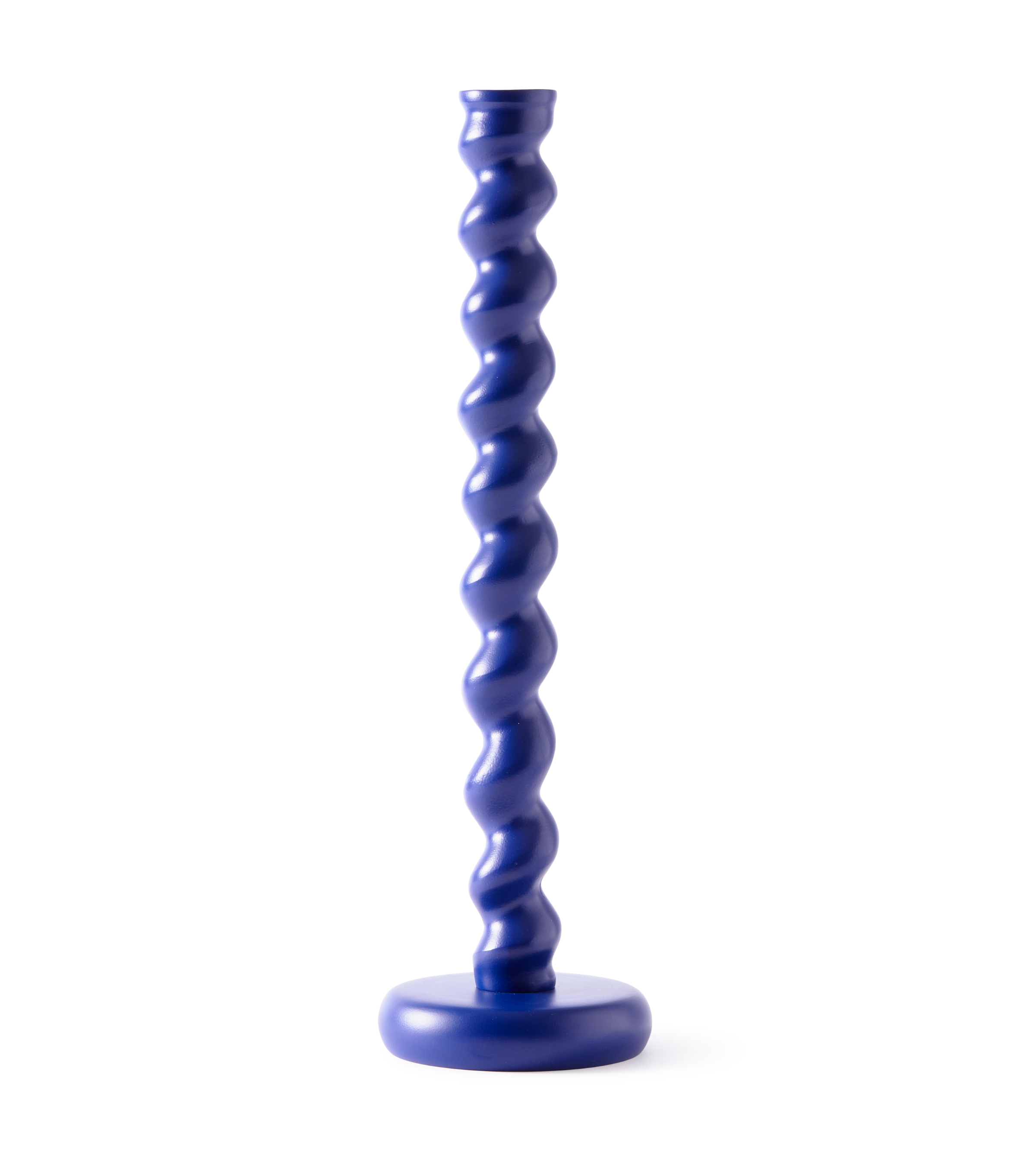 TWISTER Kerzenständer dunkelblau