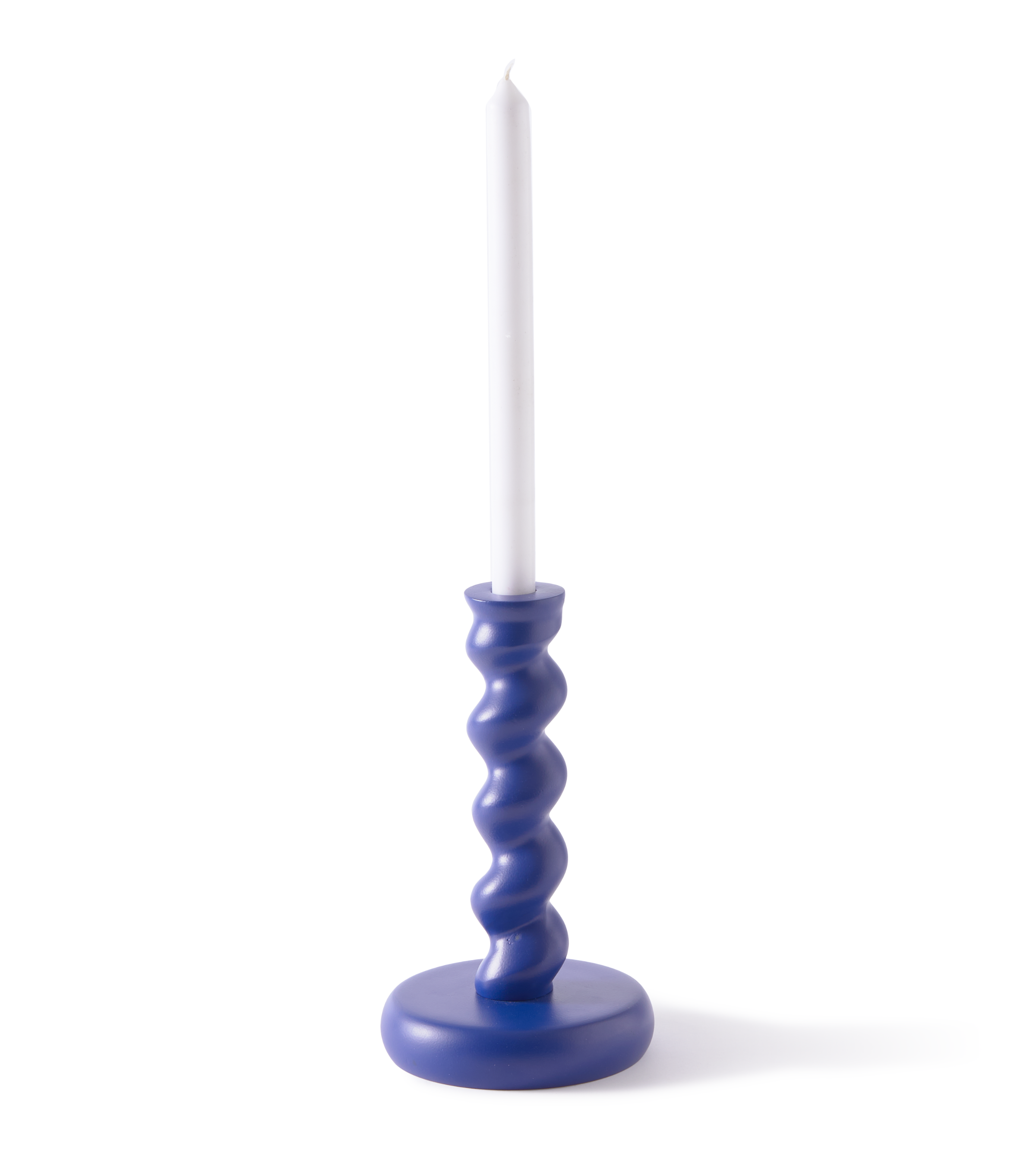 TWISTER Kerzenständer dunkelblau