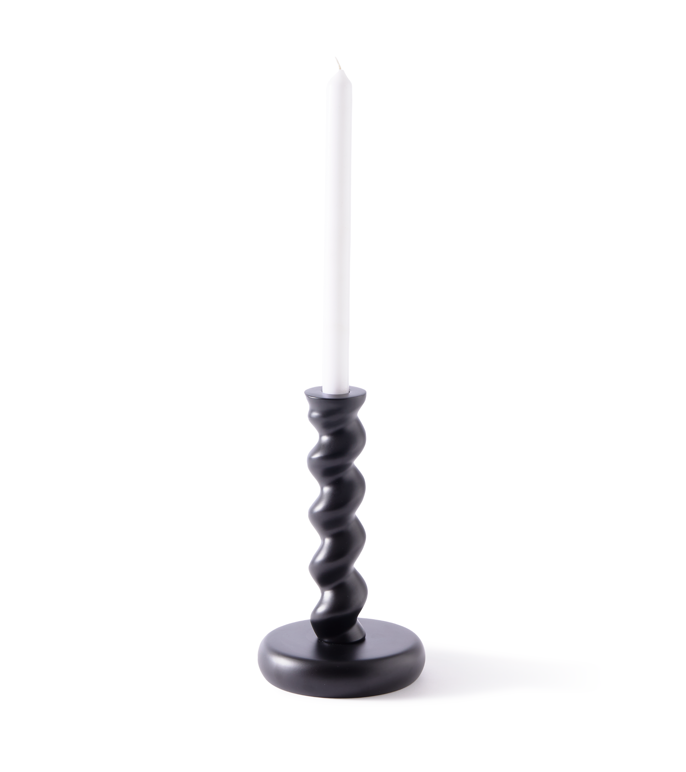 TWISTER Kerzenständer schwarz