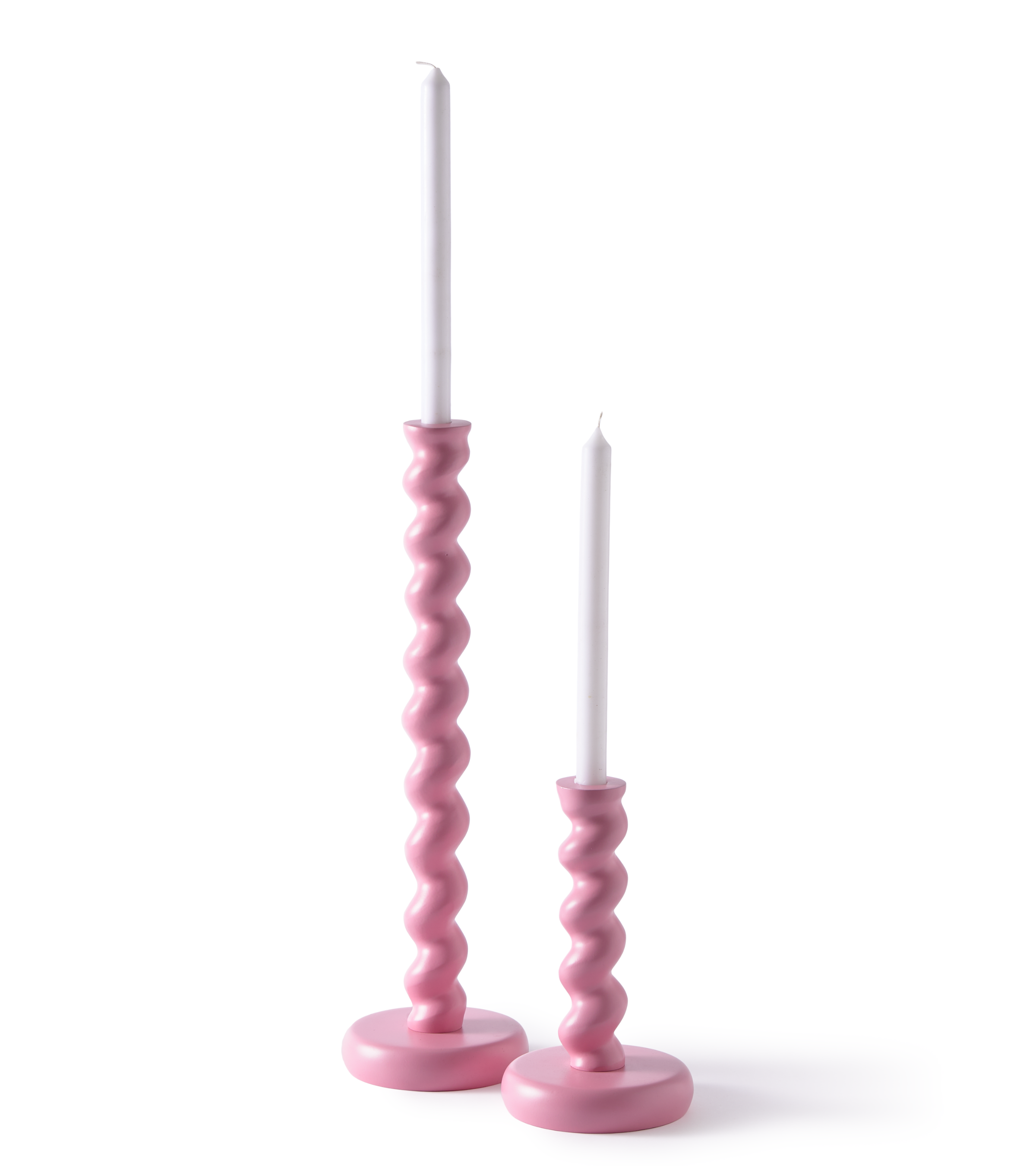 TWISTER Kerzenständer rosa
