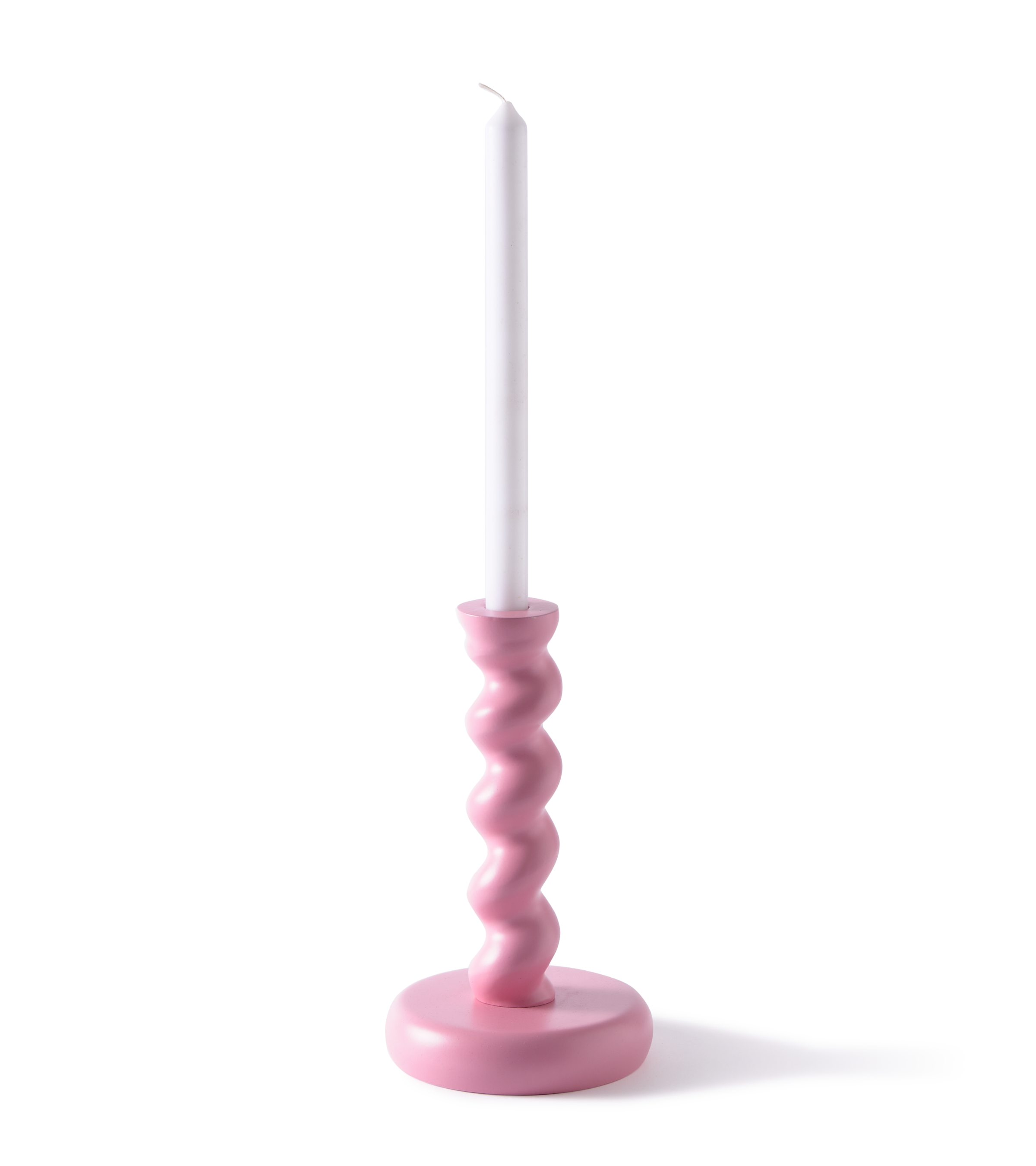 TWISTER Kerzenständer rosa