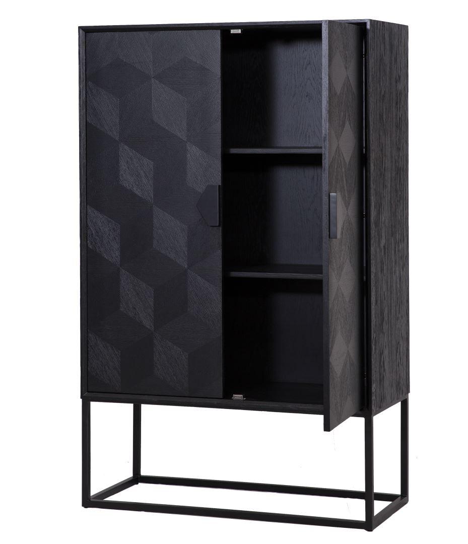 Szafka BLAX czarny fornir dębowy Richmond Interiors Eye on Design