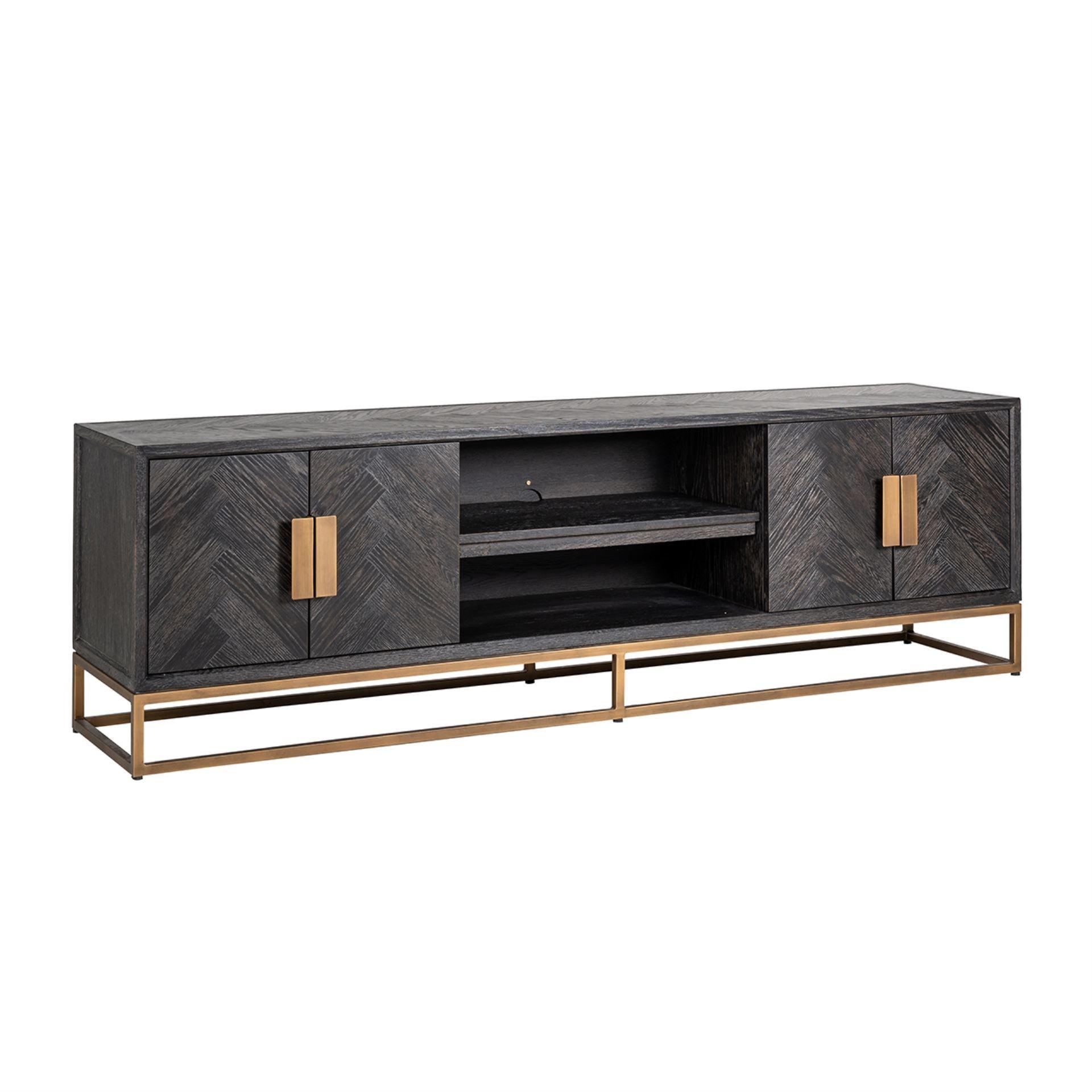 Szafka RTV BLACKBONE mosiężny Richmond Interiors Eye on Design