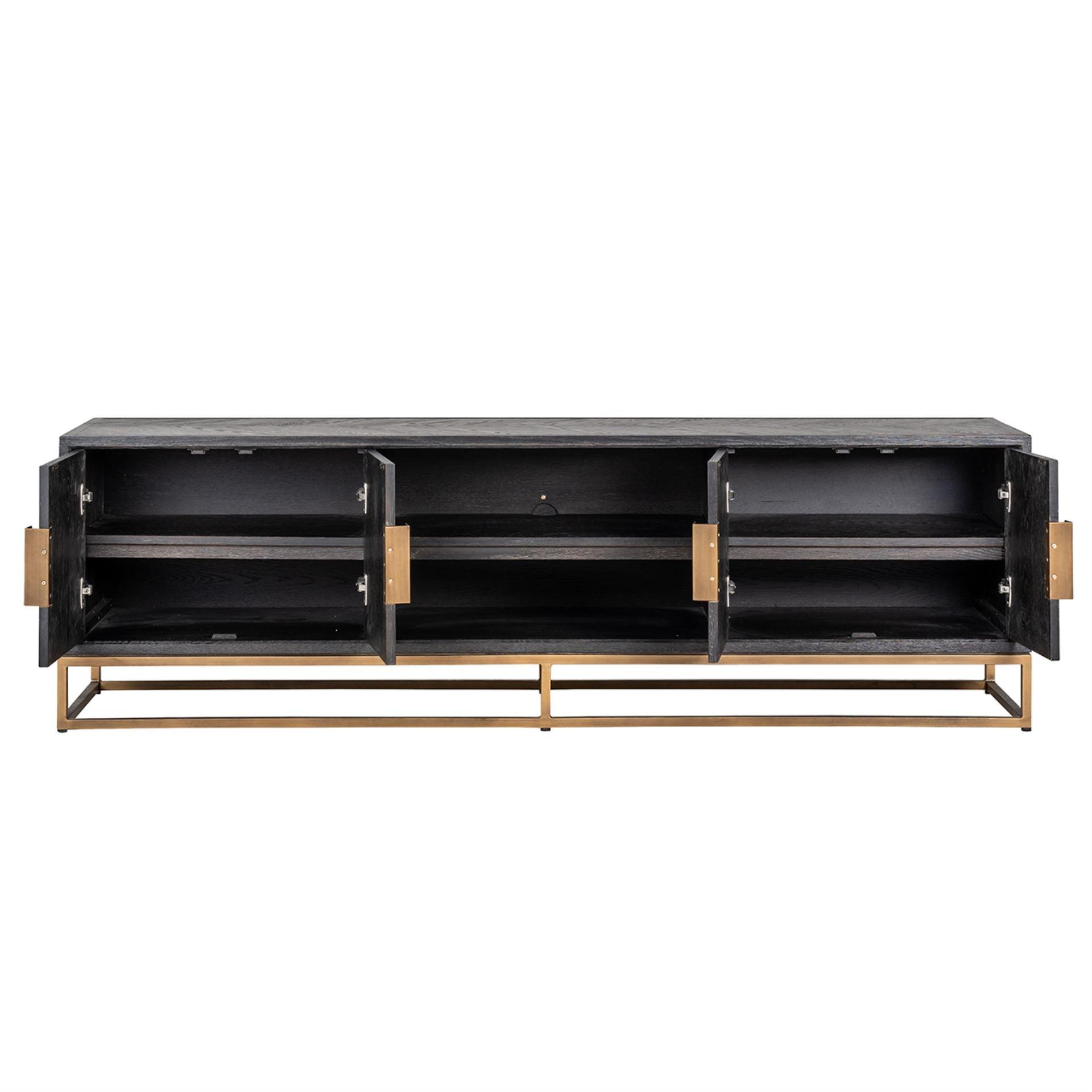 Szafka RTV BLACKBONE mosiężny Richmond Interiors Eye on Design