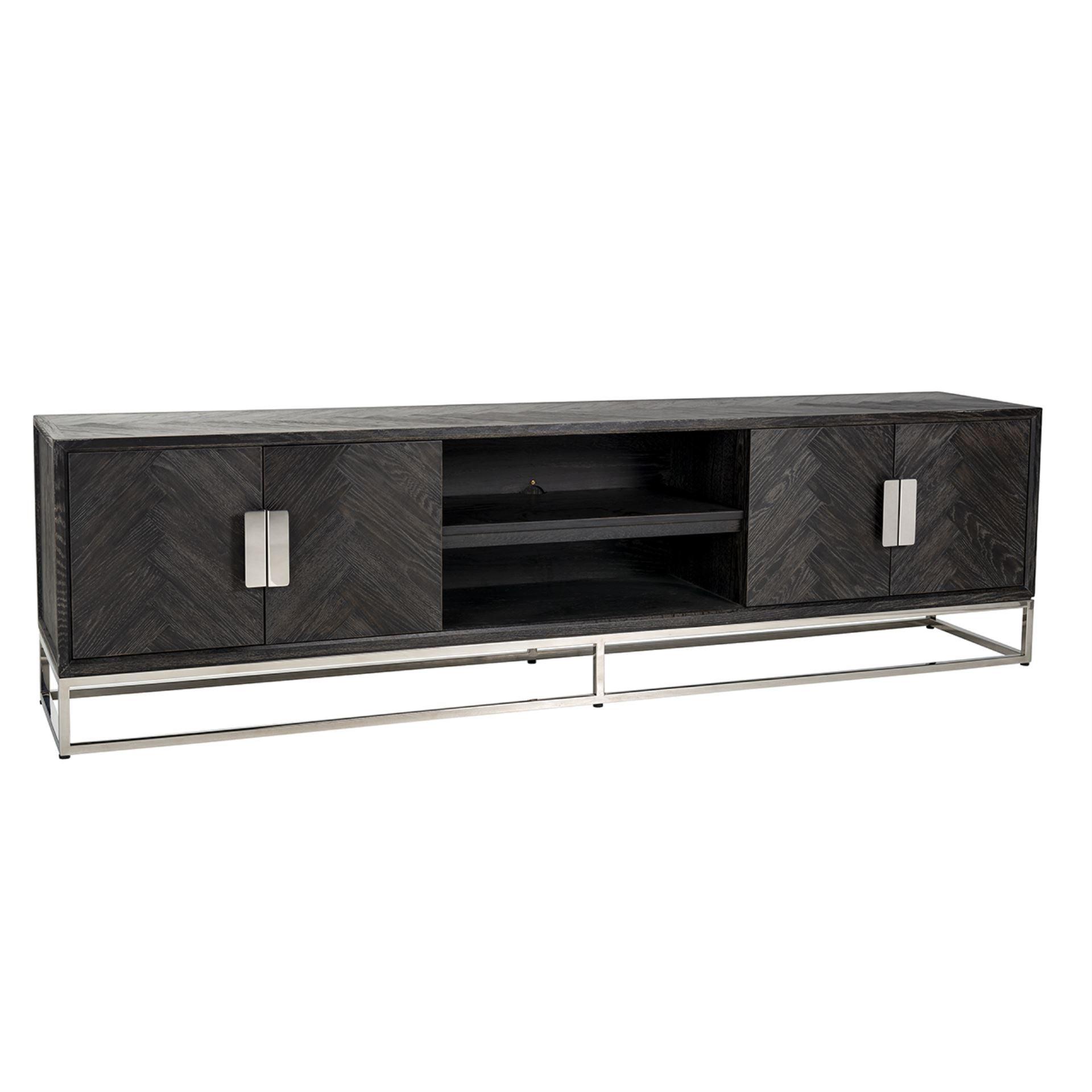 Szafka RTV BLACKBONE srebrny Richmond Interiors Eye on Design
