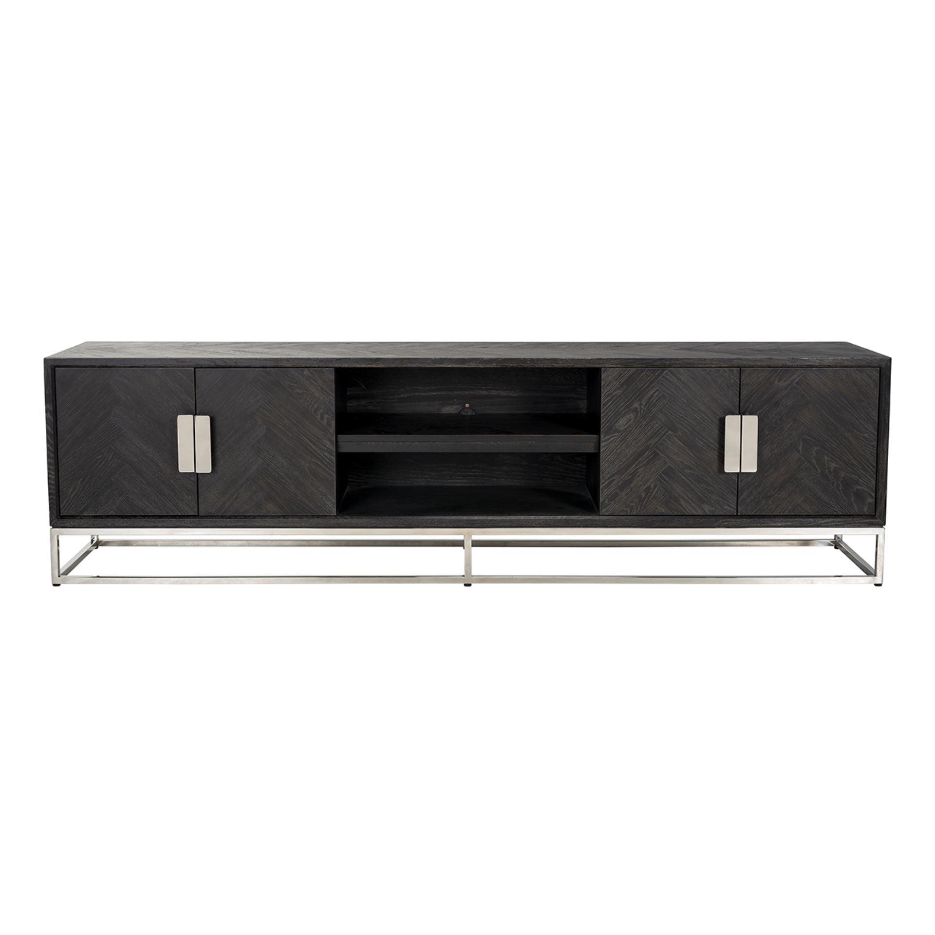 Szafka RTV BLACKBONE srebrny Richmond Interiors Eye on Design