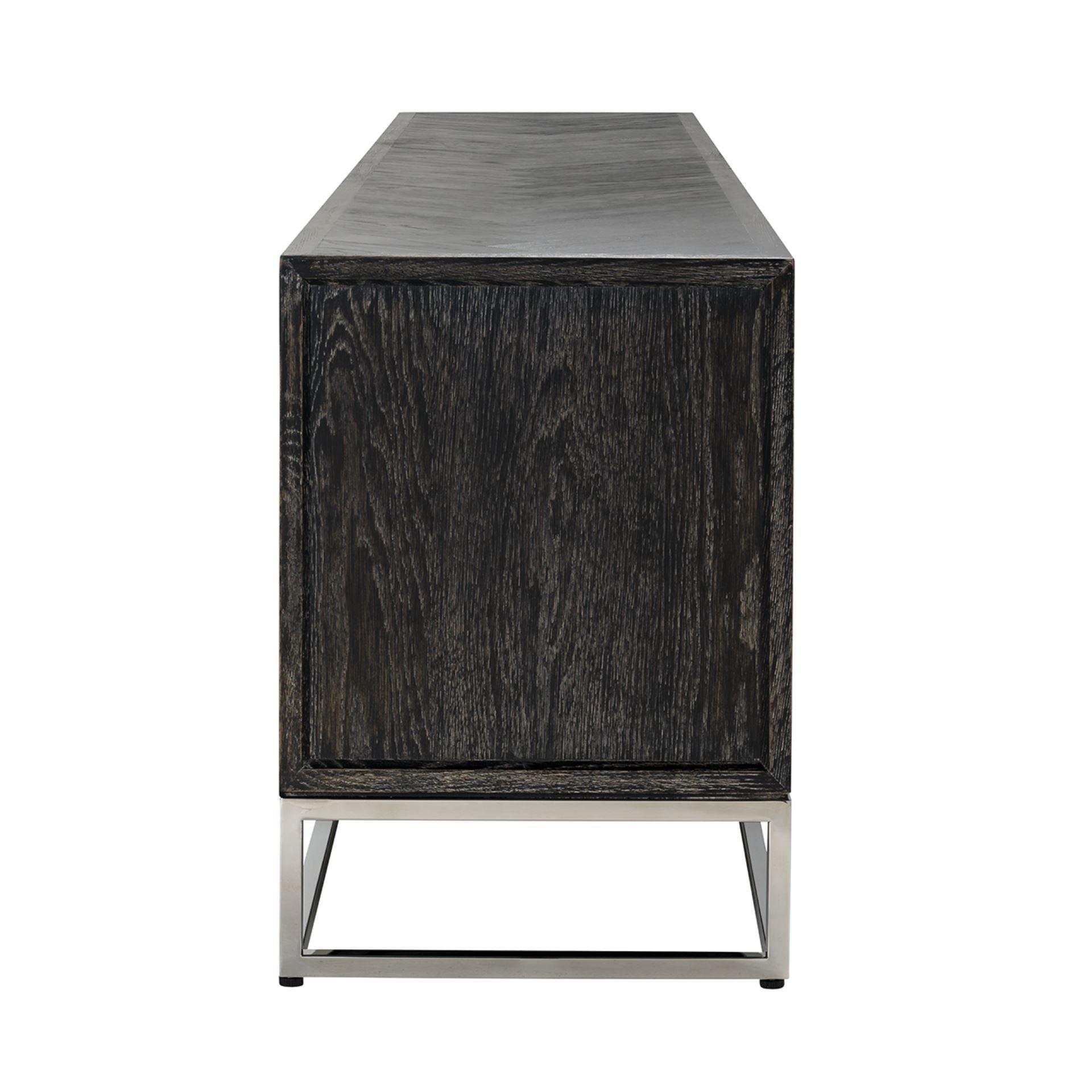 Szafka RTV BLACKBONE srebrny Richmond Interiors Eye on Design