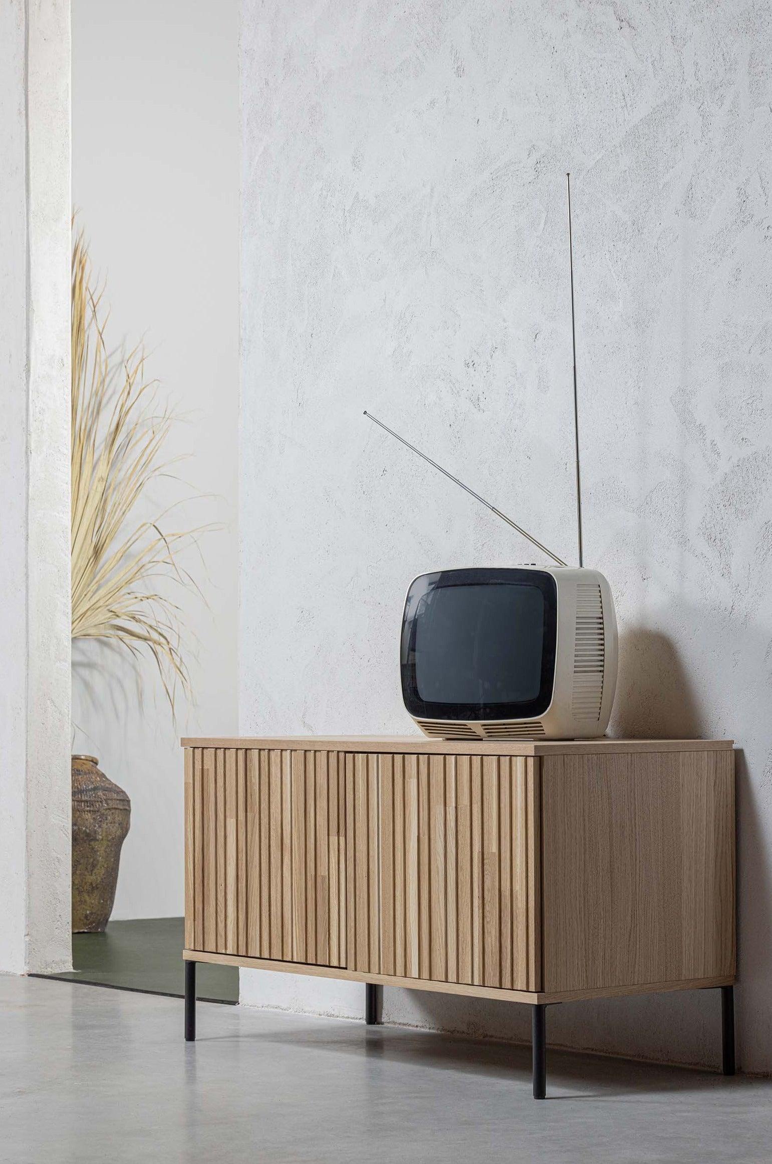 Szafka RTV GRAVURE drewno dębowe Woood Exclusive Eye on Design