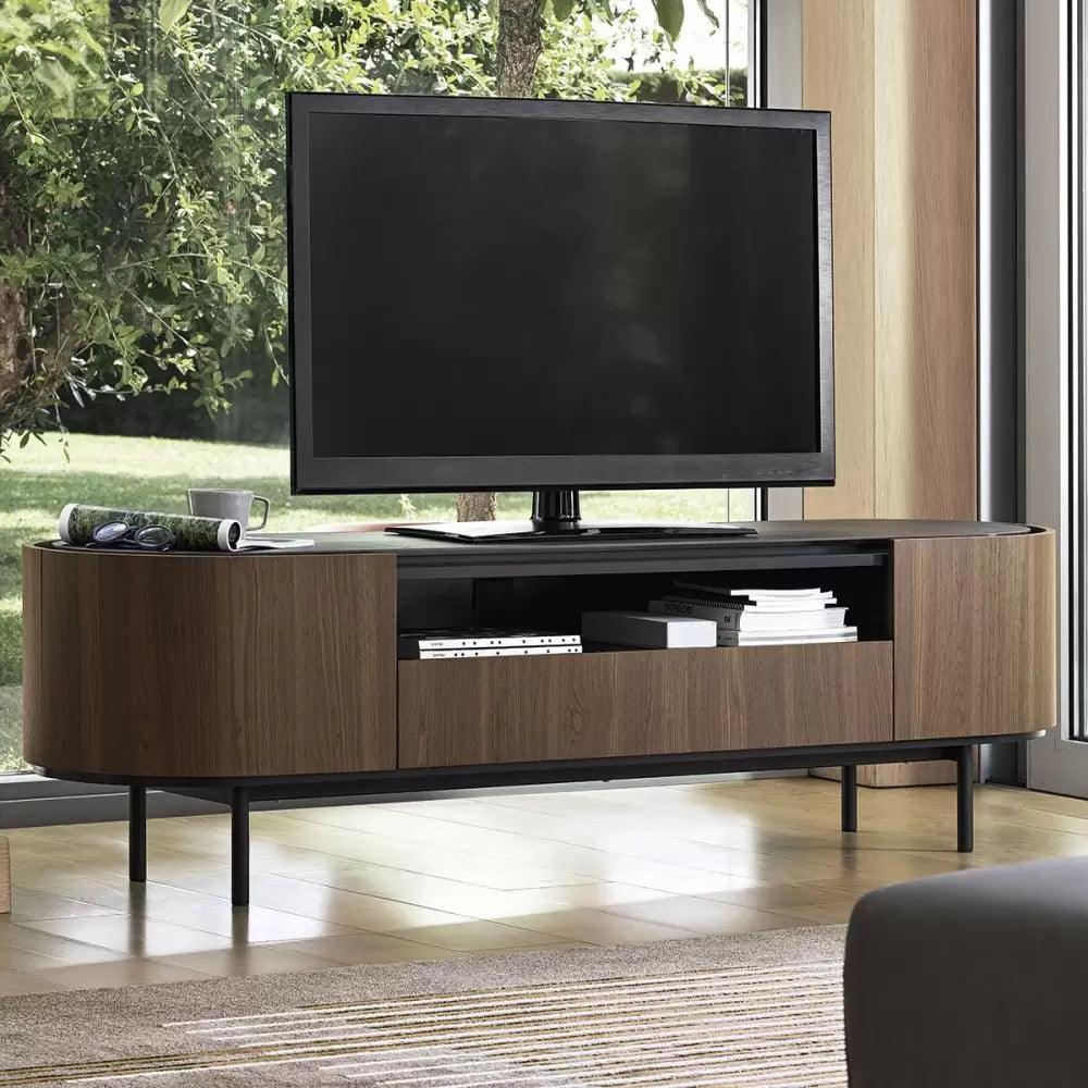 Szafka RTV LAKE ciemnobrązowy Calligaris Eye on Design