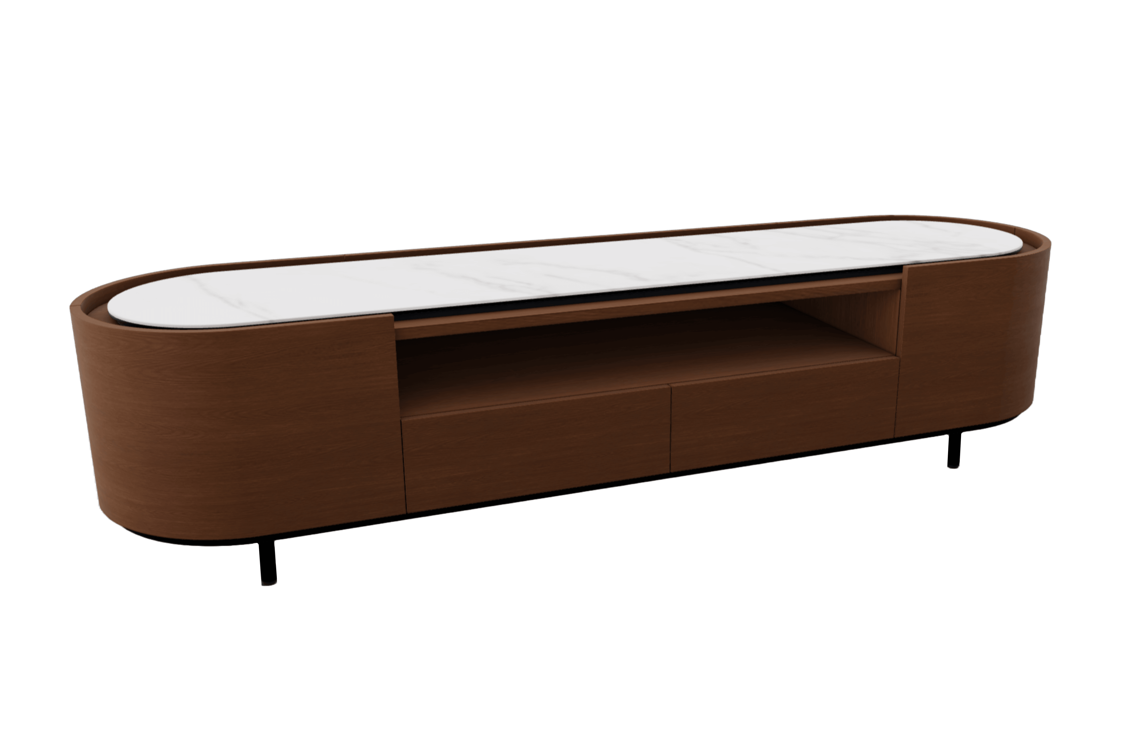 Szafka RTV LAKE orzechowy Calligaris Eye on Design