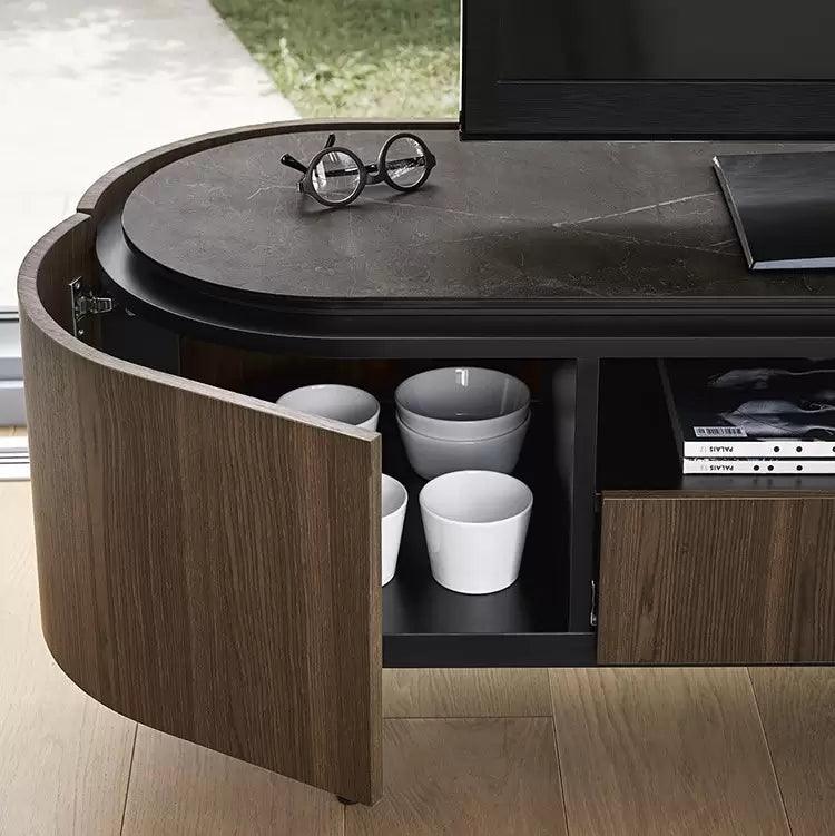 Szafka RTV LAKE orzechowy Calligaris Eye on Design
