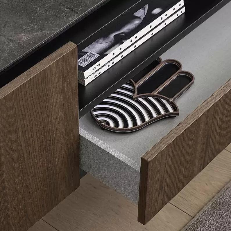 Szafka RTV LAKE orzechowy Calligaris Eye on Design
