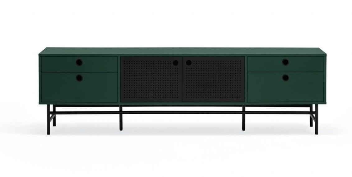 Szafka RTV PUNTO ciemnozielony Teulat Eye on Design