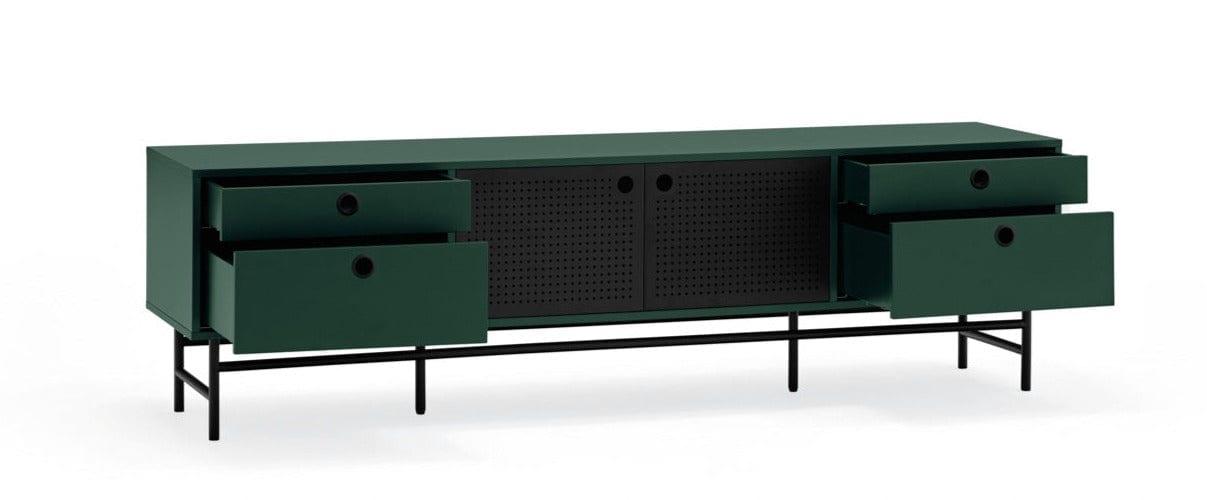 Szafka RTV PUNTO ciemnozielony Teulat Eye on Design