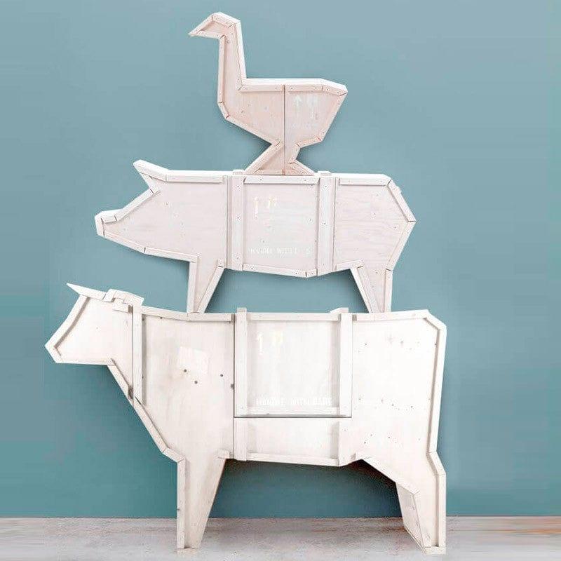 Szafka SENDING GOOSE drewniany Seletti Eye on Design