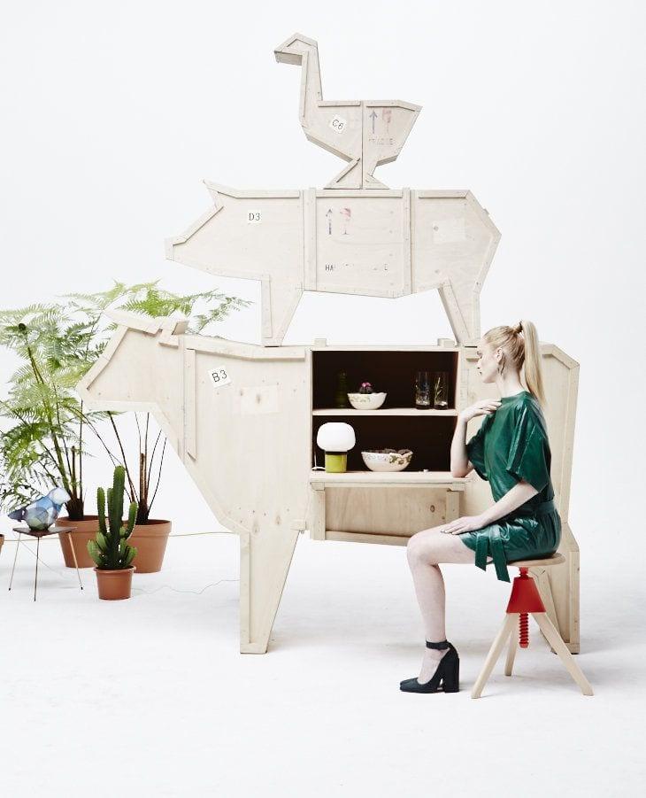 Szafka SENDING GOOSE drewniany Seletti Eye on Design