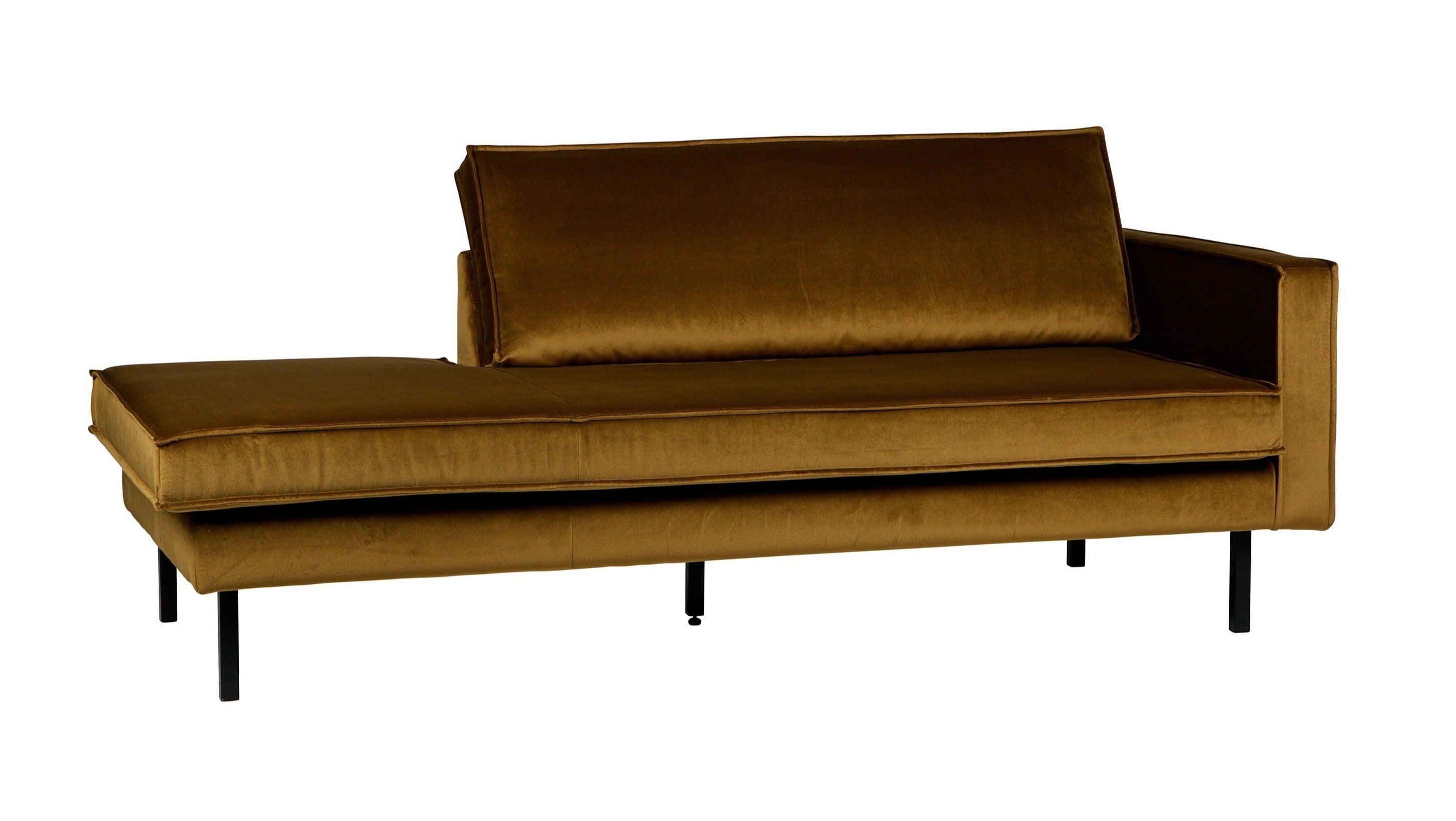 Szezlong aksamitny prawostronny RODEO miodowy Be Pure Eye on Design