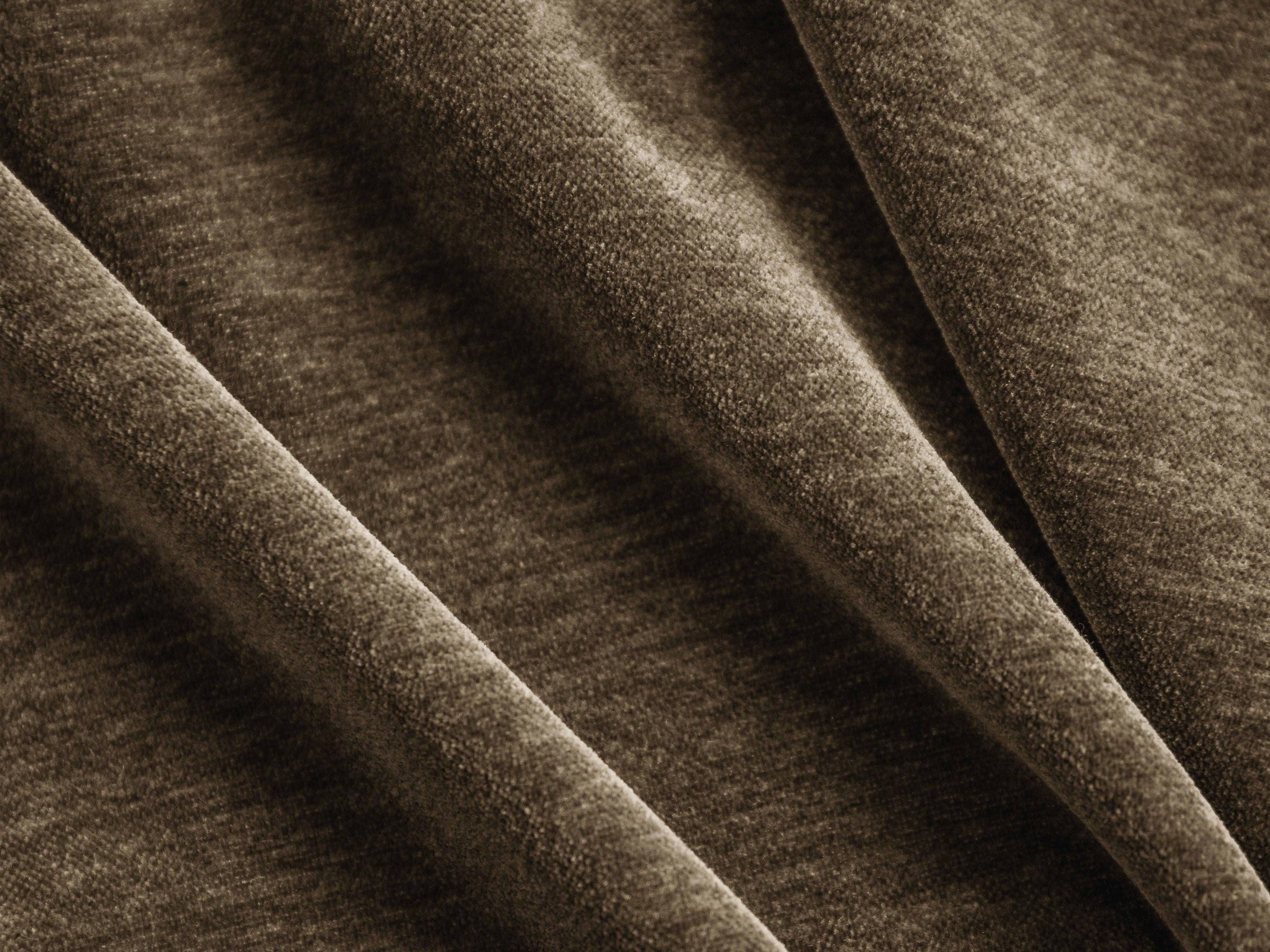 Szezlong w tkaninie szenilowej prawostronny LILY szarobrązowy Maison Heritage Eye on Design