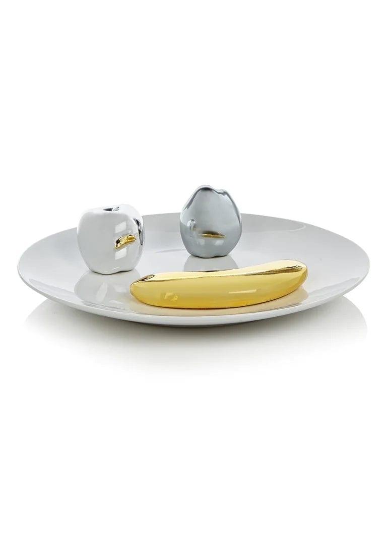 Talerz FRUIT SMILE biała porcelana Pols Potten Eye on Design