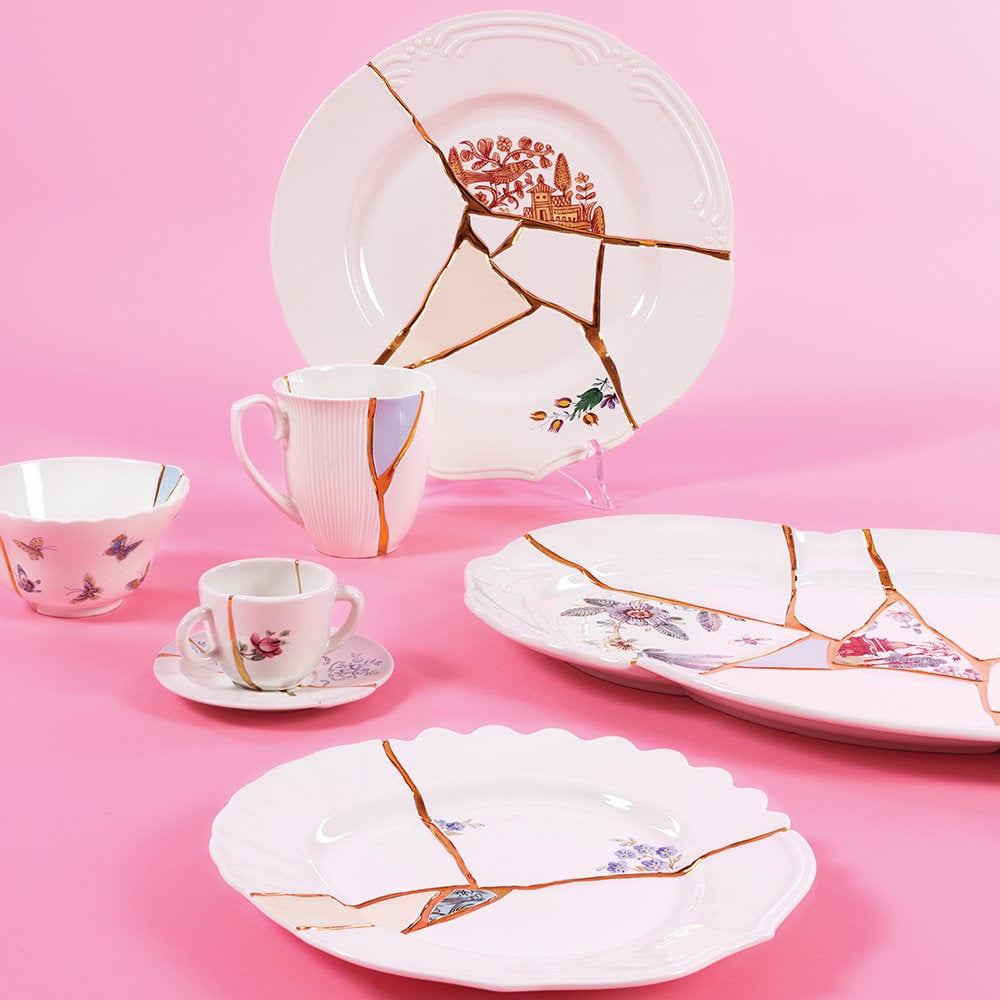 Talerz obiadowy KINTSUGI #2 porcelanowy Seletti Eye on Design