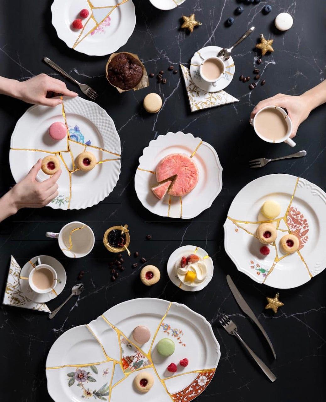 Talerz obiadowy KINTSUGI #2 porcelanowy Seletti Eye on Design