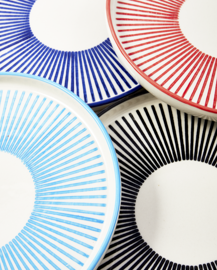 MARINE STRIPED Tellerset, farbig