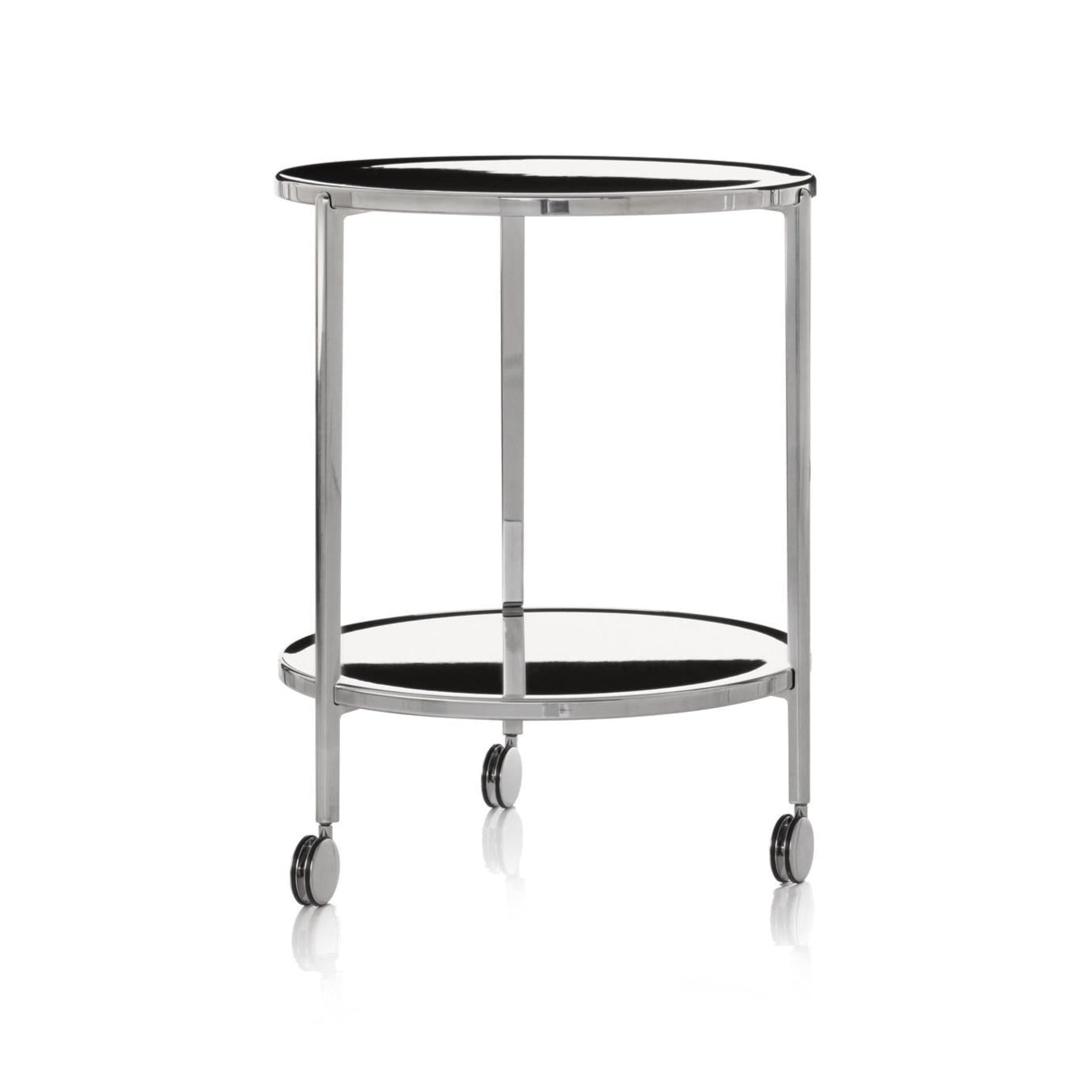 TAMBOUR Beistelltisch Aluminium poliert