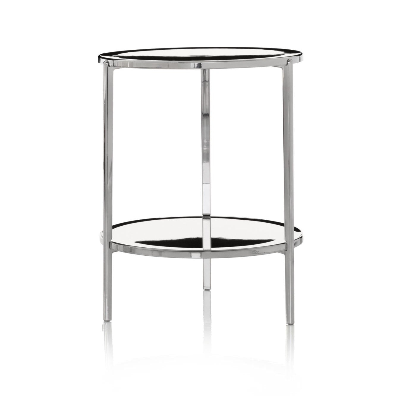 TAMBOUR Beistelltisch Aluminium poliert